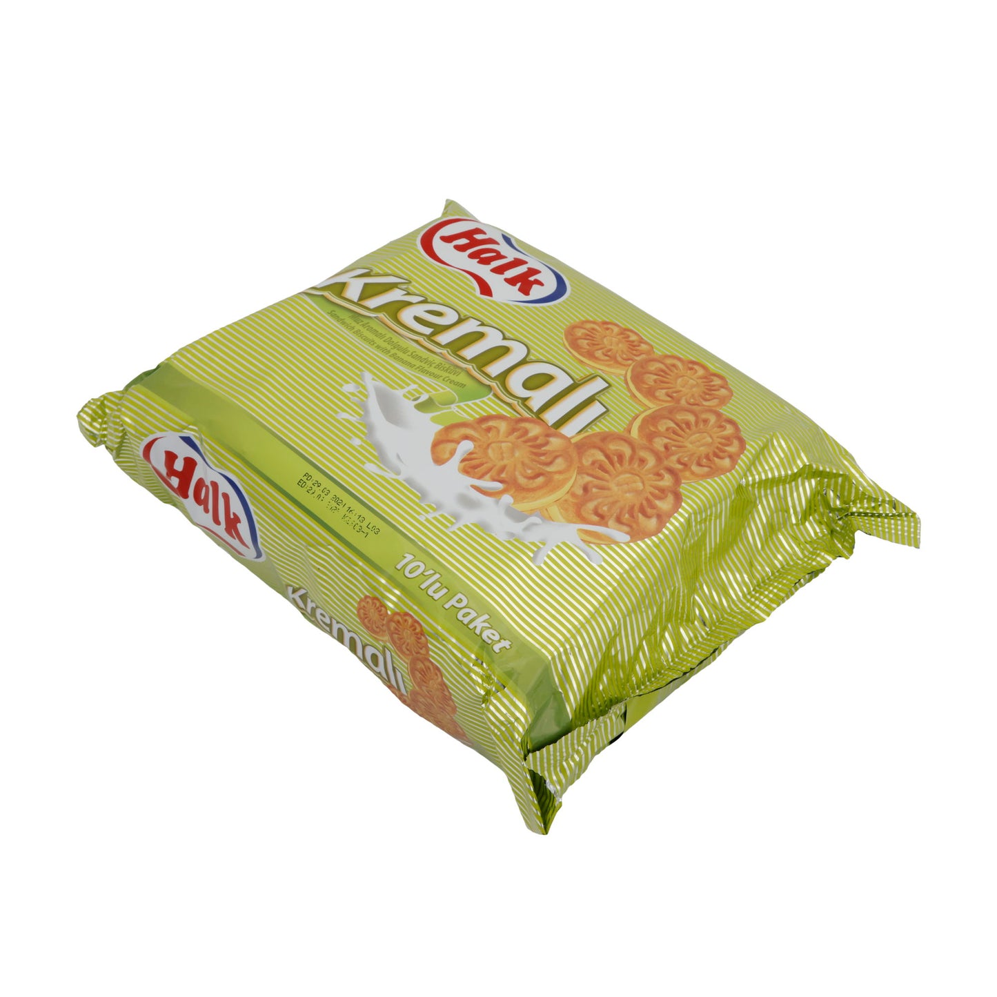 Sandwichkekse Halk | Kremalı Sandwich-Kekse | Mit Bananencremefüllung, 10er Pack | 500 g
