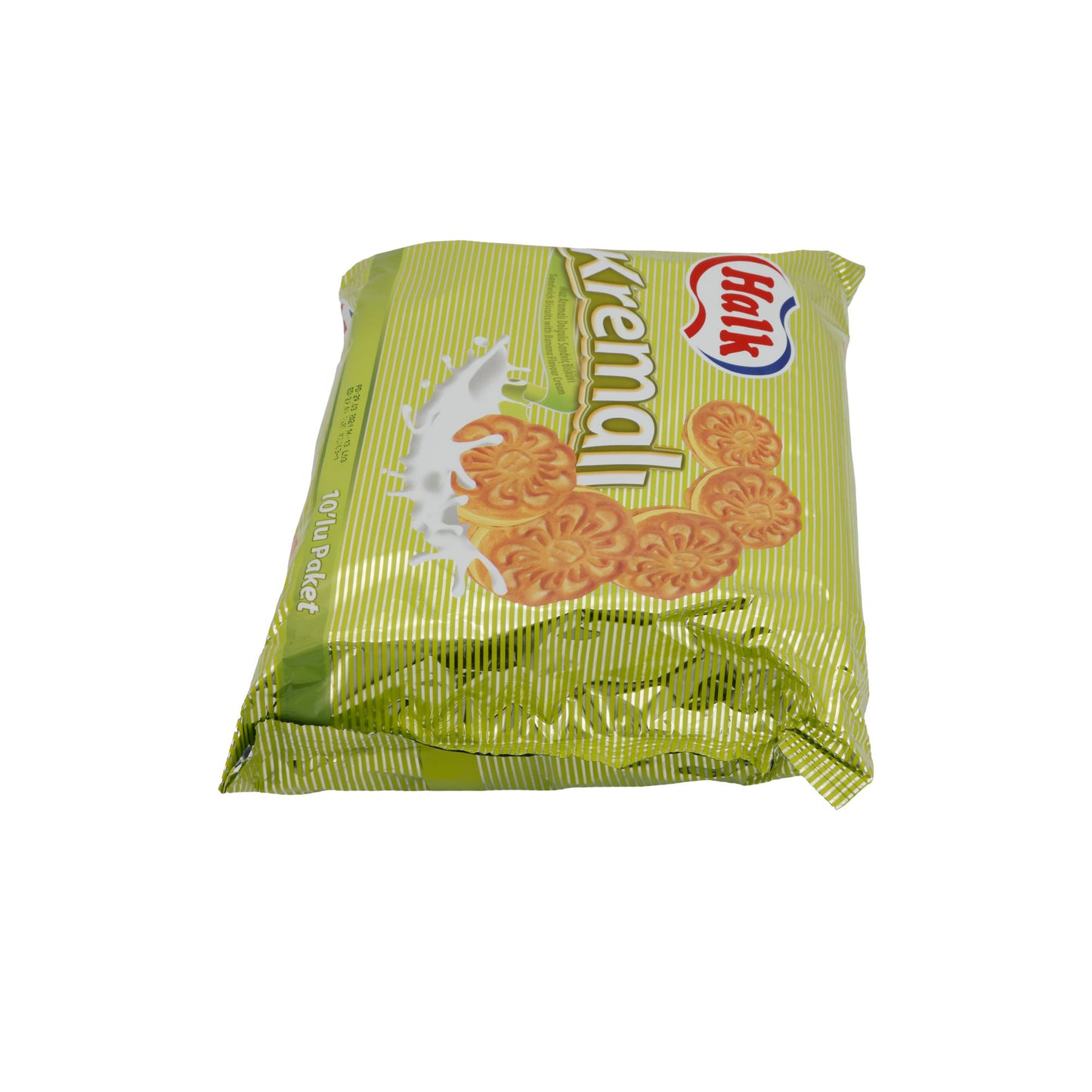 Sandwichkekse Halk | Kremalı Sandwich-Kekse | Mit Bananencremefüllung, 10er Pack | 500 g