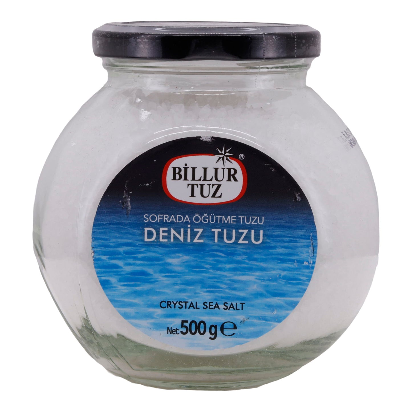 Meersalz Billur Tuz | Camda entegre öğütücü ile | Taze öğütülmüş tuz | 500 g