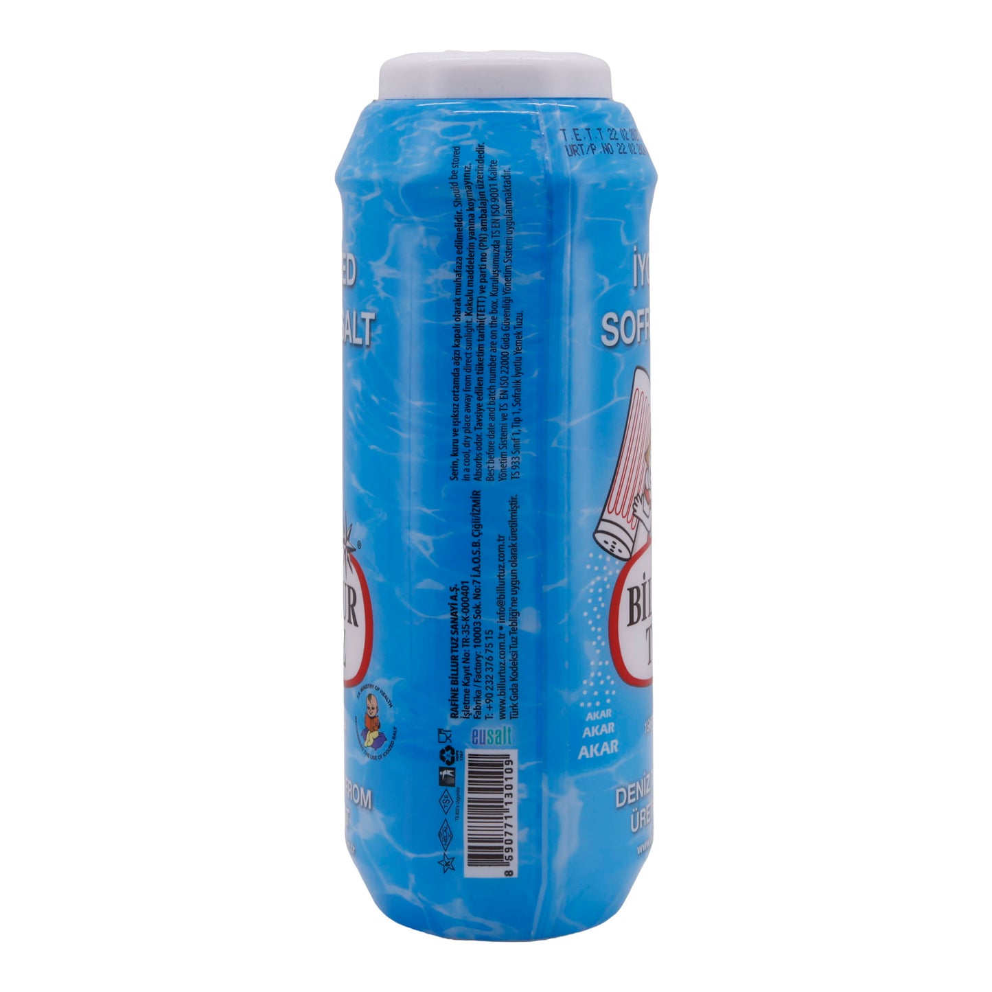 Tafelsalz Billur Tuz | Jodiertes Tafelsalz | Hergestellt aus reinem Meersalz, angereichert mit Jod | 500 g