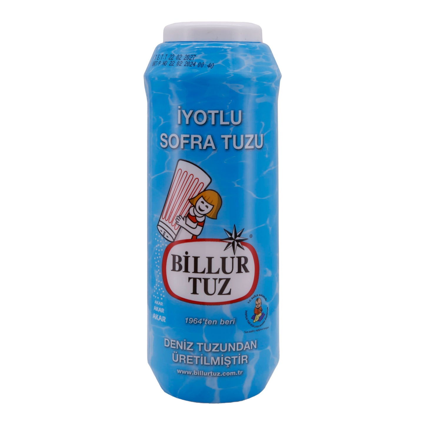 Tafelsalz Billur Tuz | Jodiertes Tafelsalz | Hergestellt aus reinem Meersalz, angereichert mit Jod | 500 g