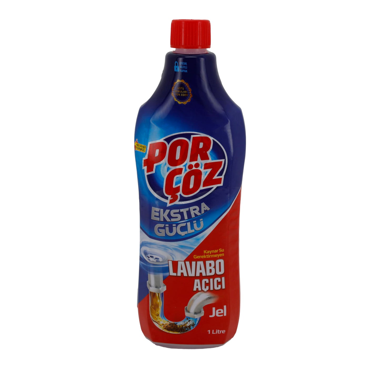 Déboucheur Por Çöz Gel Lavabo | Nettoyant | Nettoyage de canalisation extra puissant | 1 l