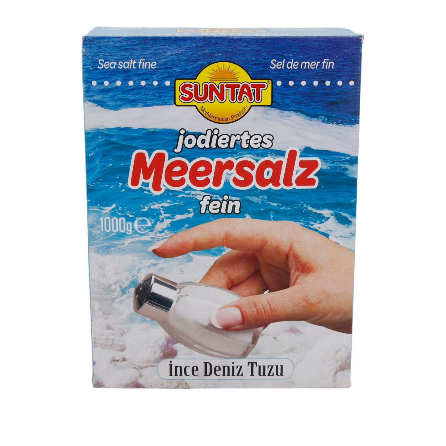 Meersalz Suntat | Gejodeerd, fijn | Voor kruiden en dagelijks gebruik | 1000 g