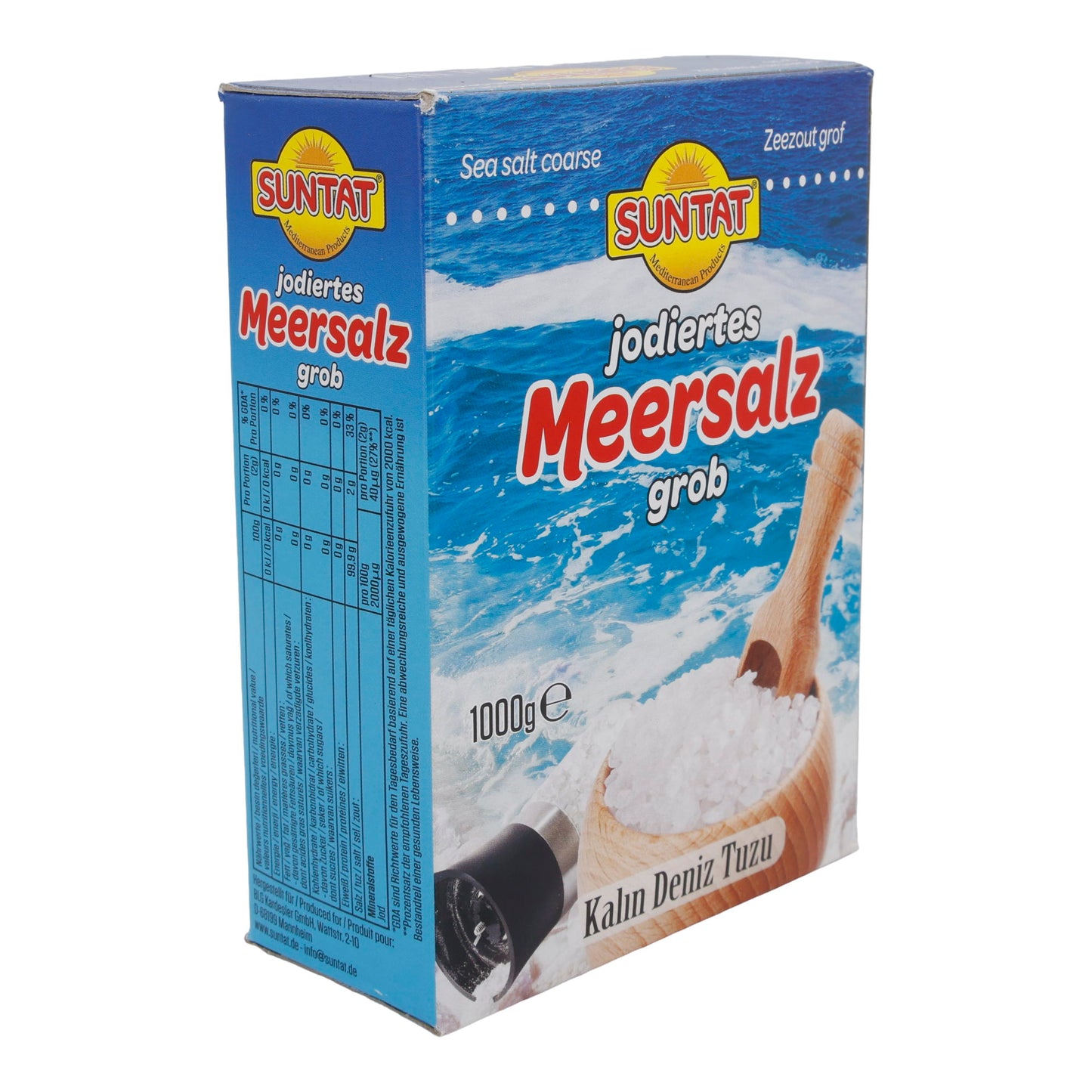 Meersalz Suntat | İyotlu Deniz Tuzu | Kalın | 1000 g