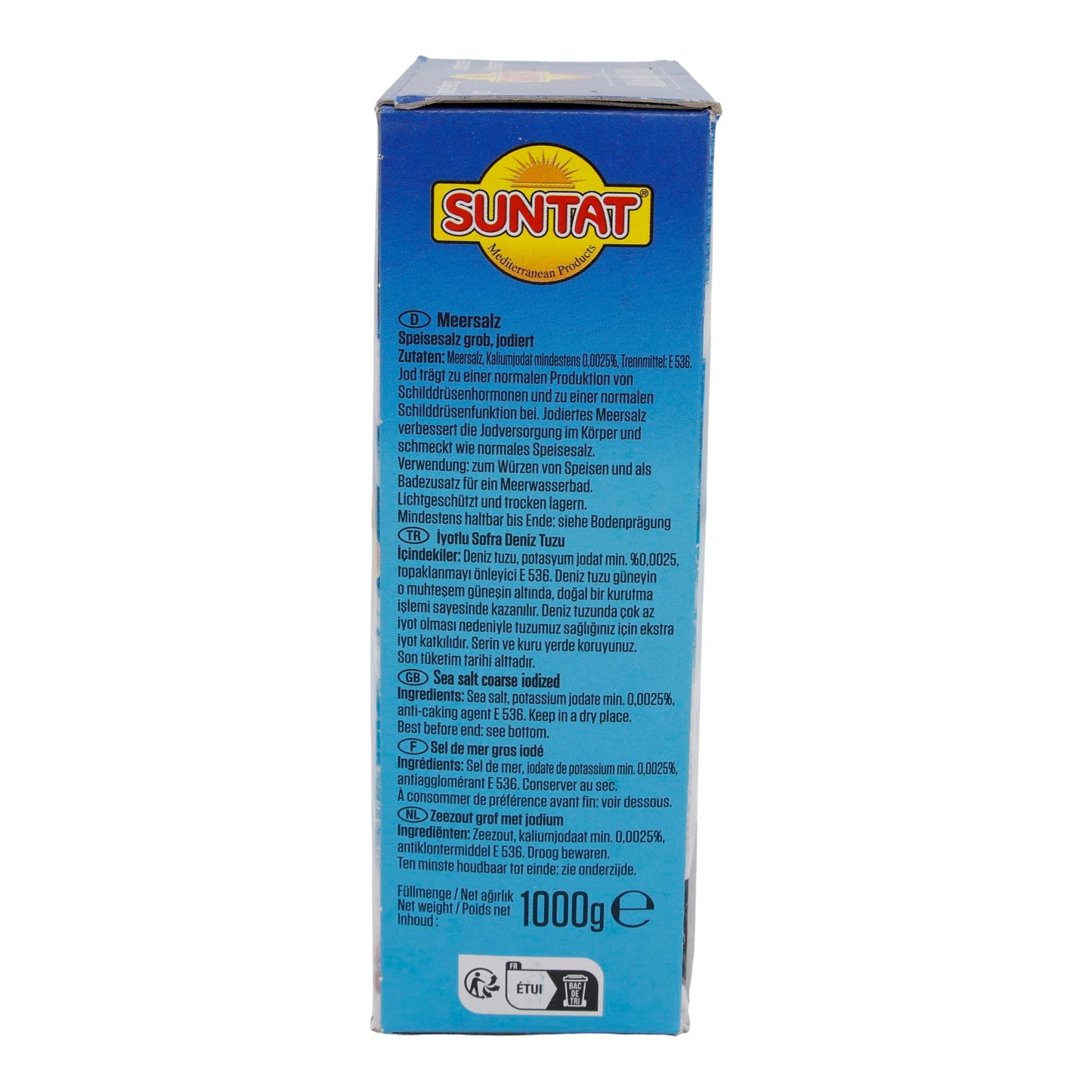 Meersalz Suntat | İyotlu Deniz Tuzu | Kalın | 1000 g