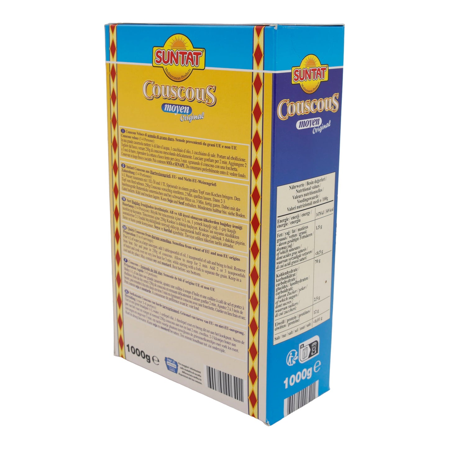 Suntat Couscous | Medium Original | Medium Coarse Durum Wheat Semolina | 1000 g
