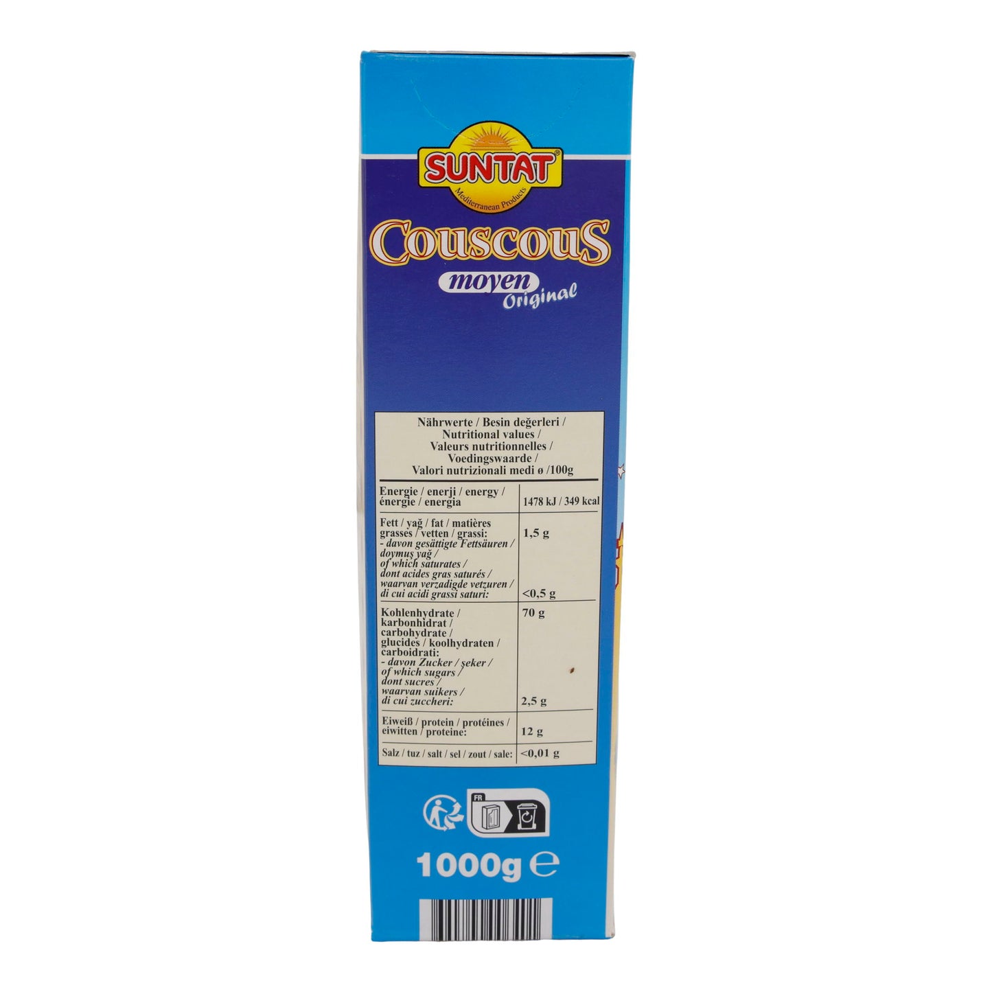 Suntat Couscous | Medium Original | Medium Coarse Durum Wheat Semolina | 1000 g