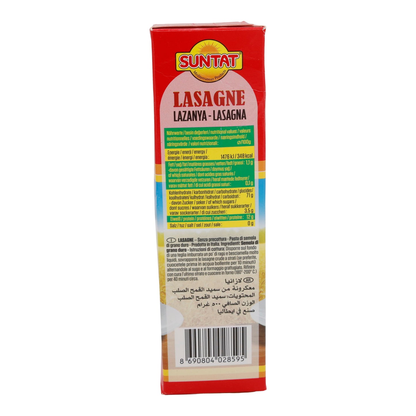 Nudeln Suntat | Lasagne Hartweizengrieß | Voor Italiaanse klassiekers | 500 g