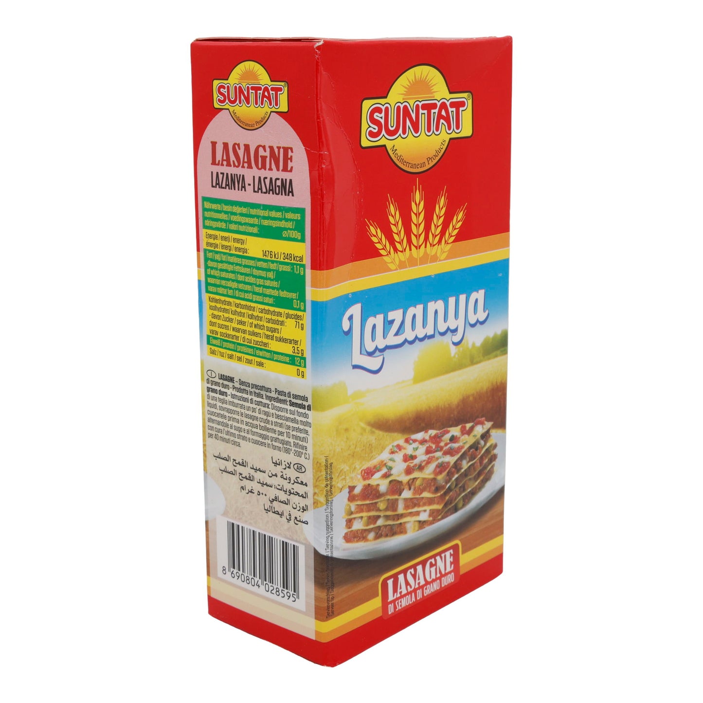 Nudeln Suntat | Lasagne Hartweizengrieß | Voor Italiaanse klassiekers | 500 g