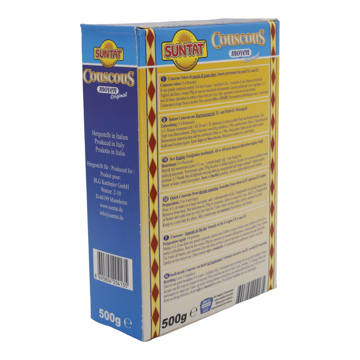 Suntat Couscous | Medium | Medium-Grain Durum Wheat Semolina | 500 g