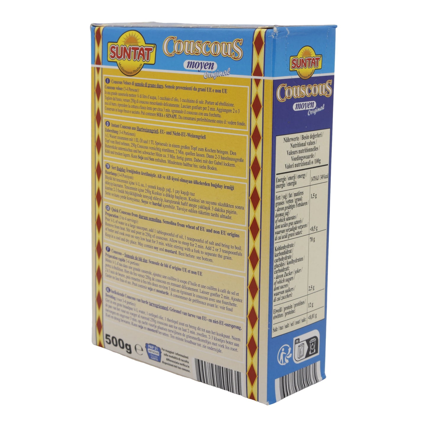Suntat Couscous | Medium | Medium-Grain Durum Wheat Semolina | 500 g