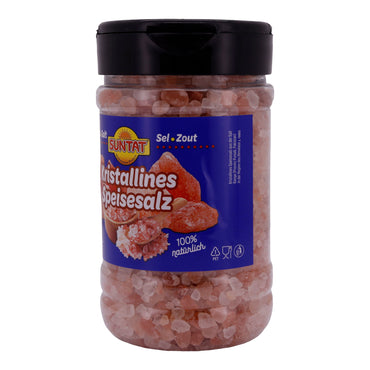Kristalin Sofra Tuzu SUNTAT | Tuz | Tuz değirmenleri ve baharatlama için doğal iri tuz | 500 g