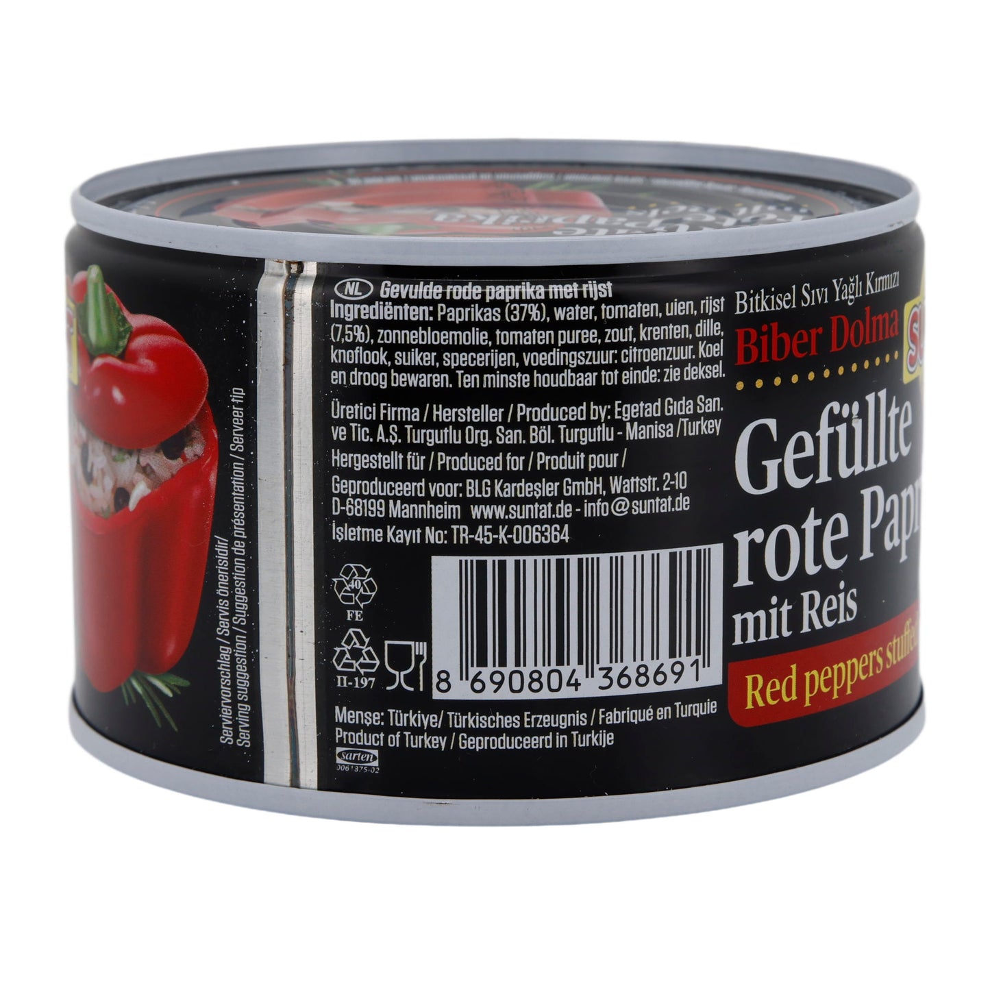 Pirinçli Dolma Kırmızı Biber Suntat | Vejetaryen Uzmanlık | 400 g