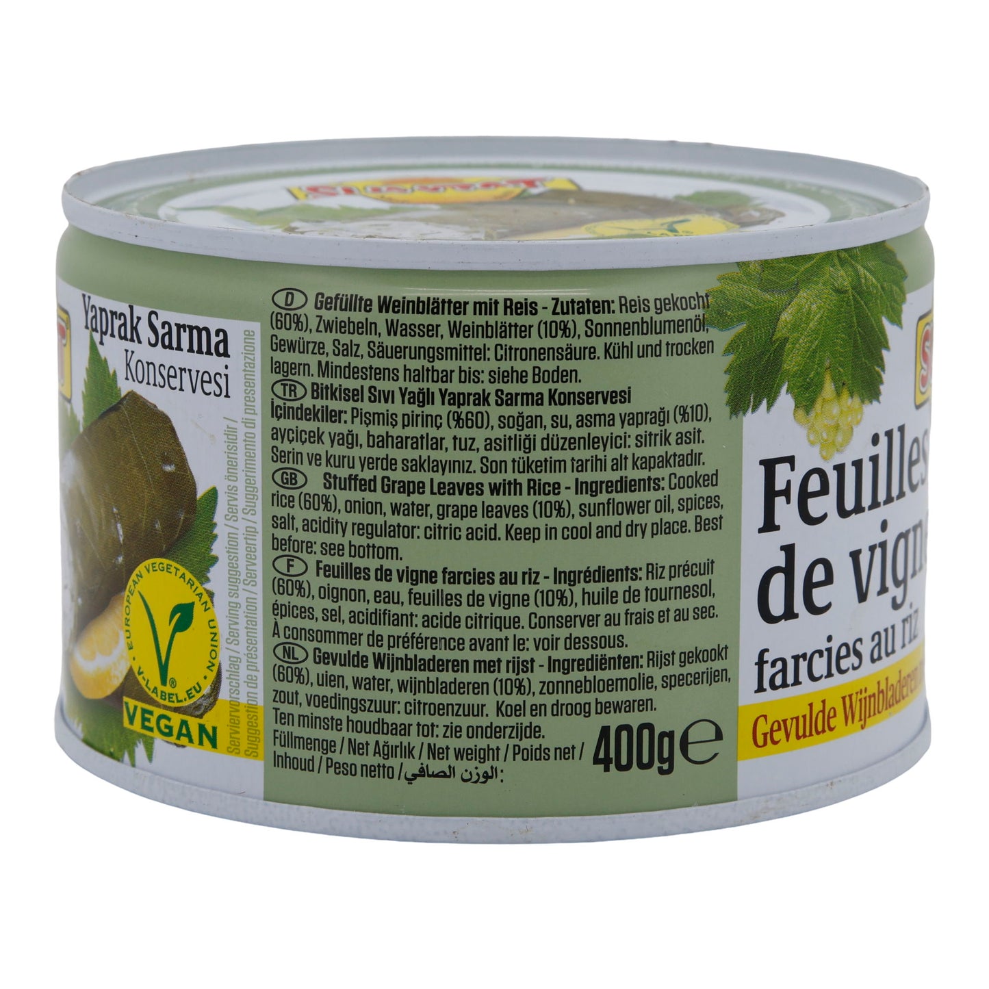 Gevulde wijnbladeren Suntat | Met rijst | Yaprak Sarma, serveerklaar | 400 g
