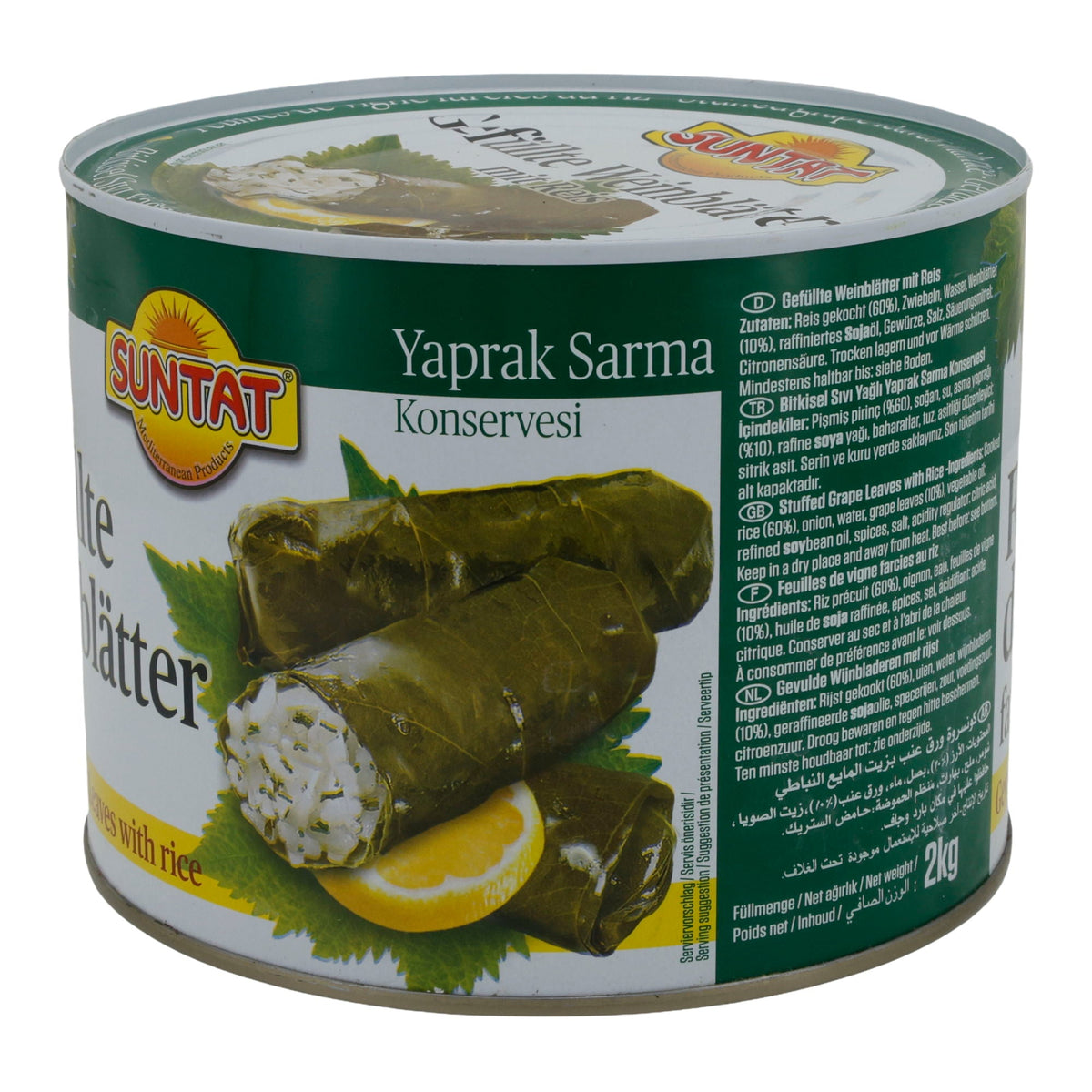 Gefüllte Weinblätter Suntat | Gemüse | Yaprak Sarma | 2 kg SUNTAT