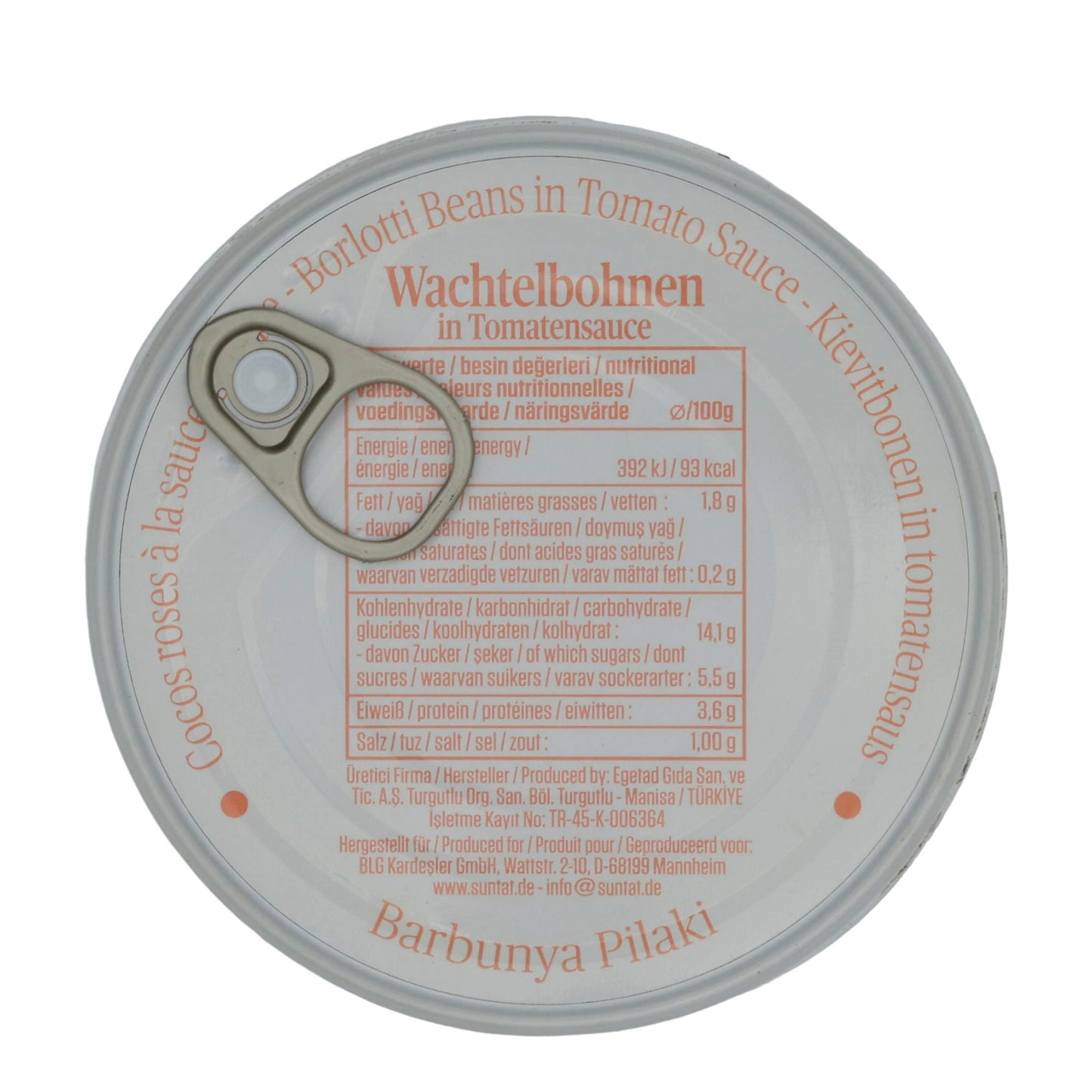 Wachtelbohnen Suntat | In Tomatensauce | Barbunya Pilaki, traditionell | 400 g SUNTAT