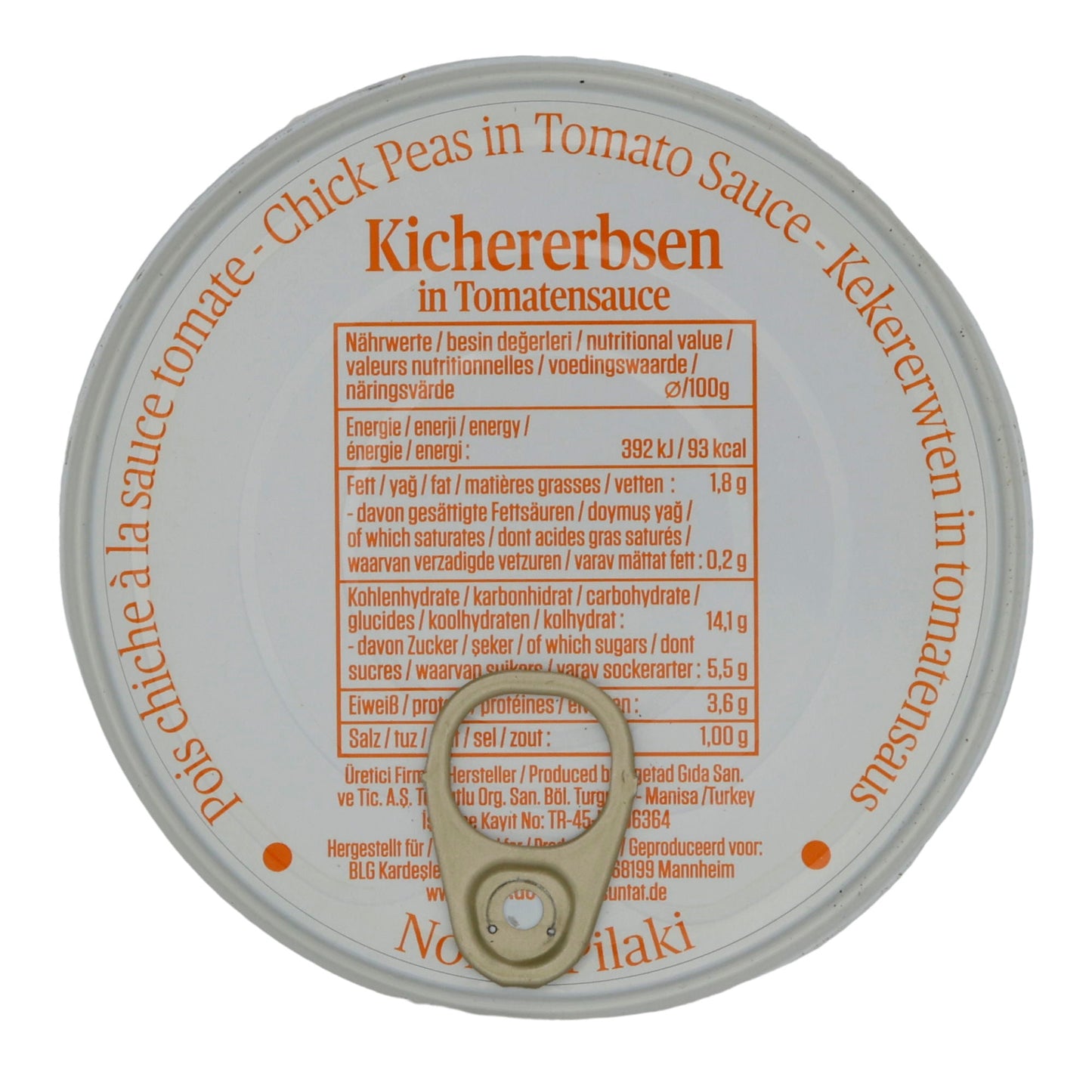 Kichererbsen Suntat | In Tomatensauce, Nohut Pilaki | Traditionell | 400 g SUNTAT