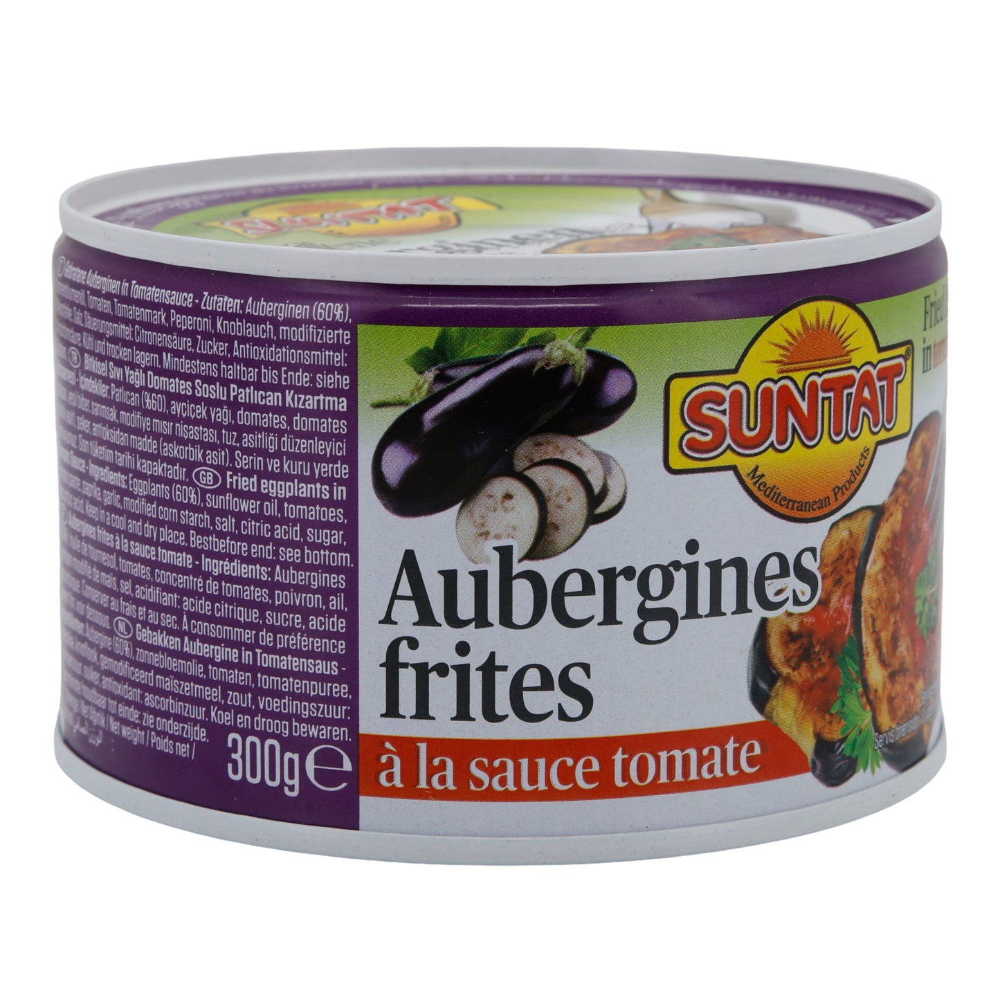 Gebakken aubergines Suntat | Groenten | Mediterraan, pittige tomatensaus | 300 g