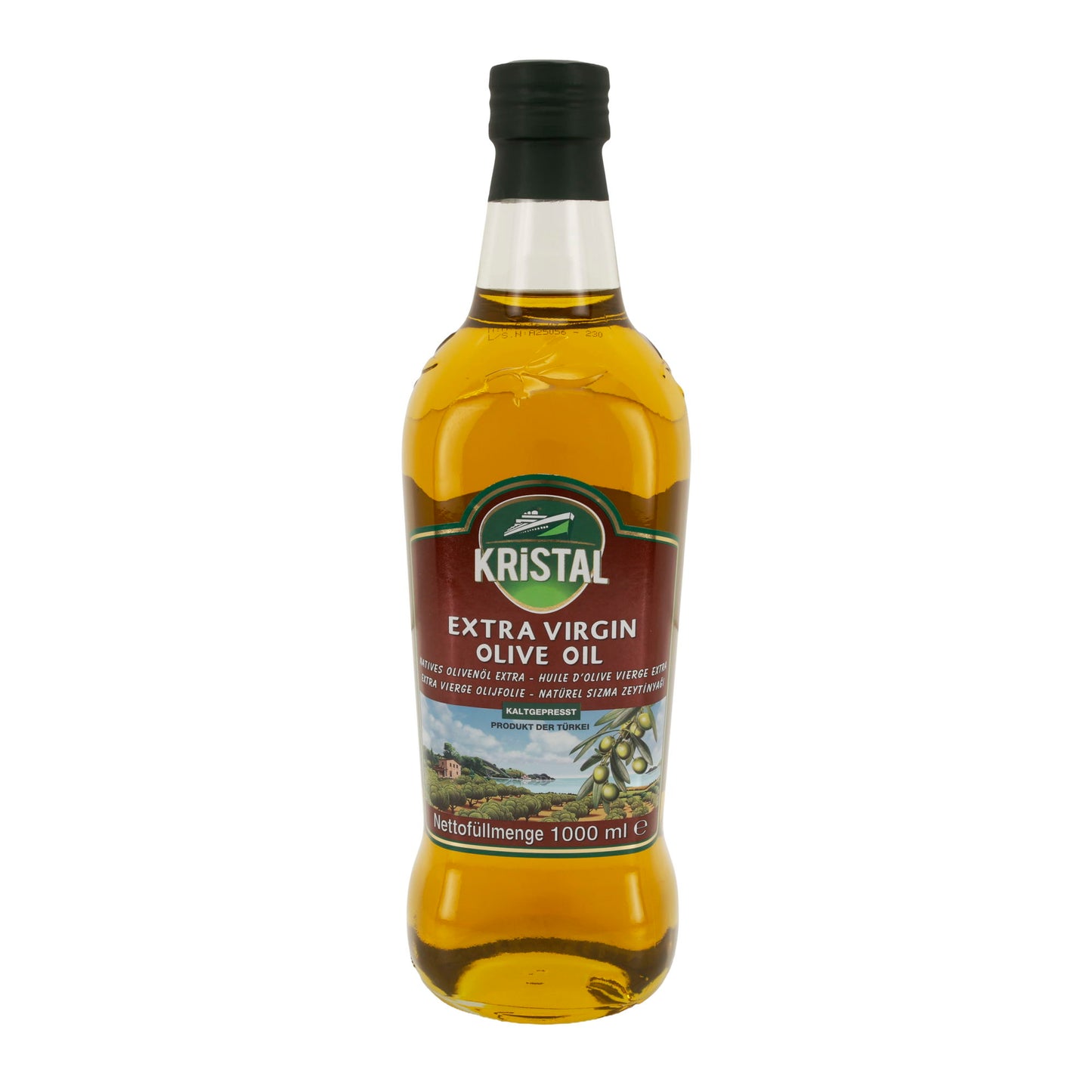 Kristal Olivenöl Extra Virgin (Bordeaux, Natives Olivenöl Extra, kaltgepresst) 1 L