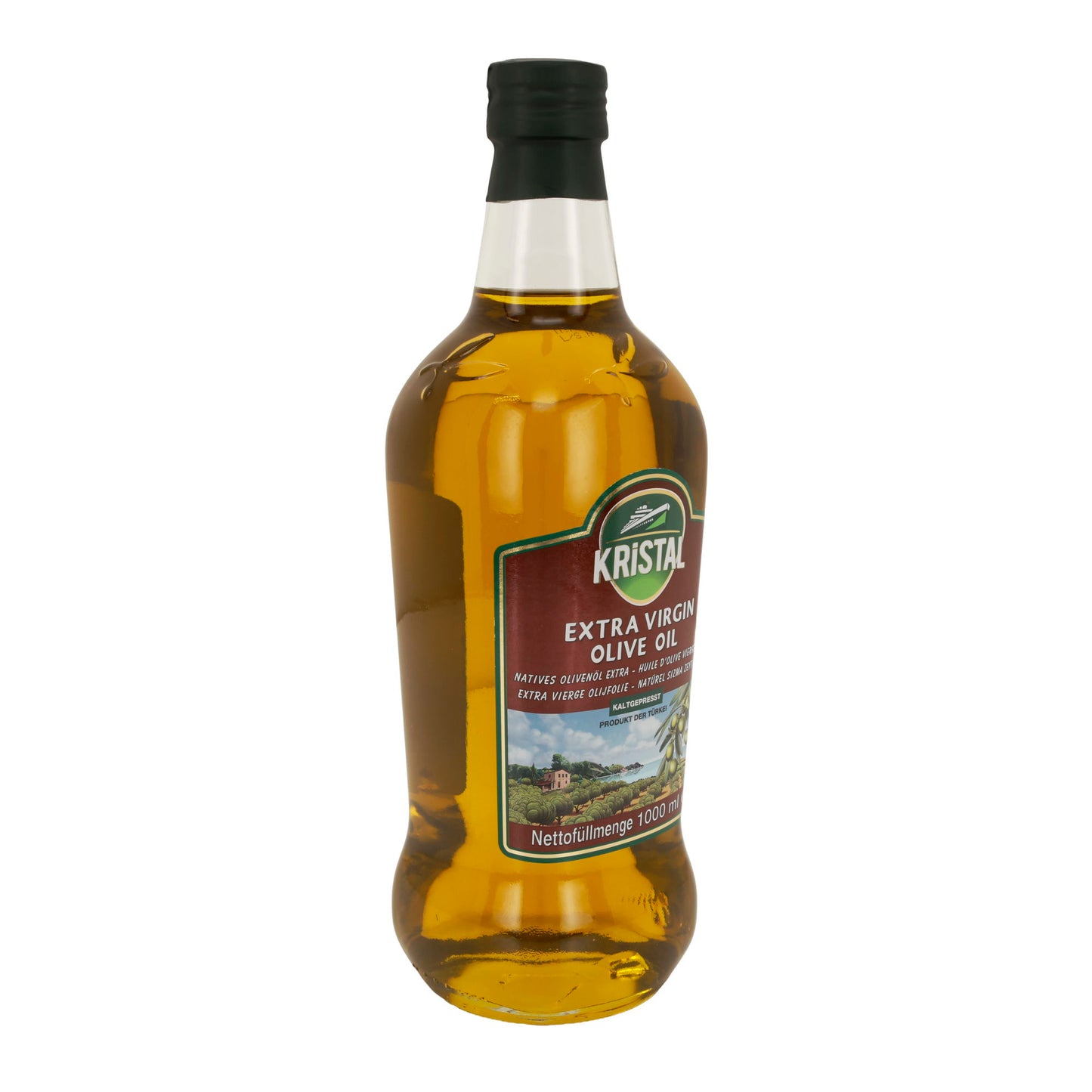 Kristal Olivenöl Extra Virgin (Bordeaux, Natives Olivenöl Extra, kaltgepresst) 1 L