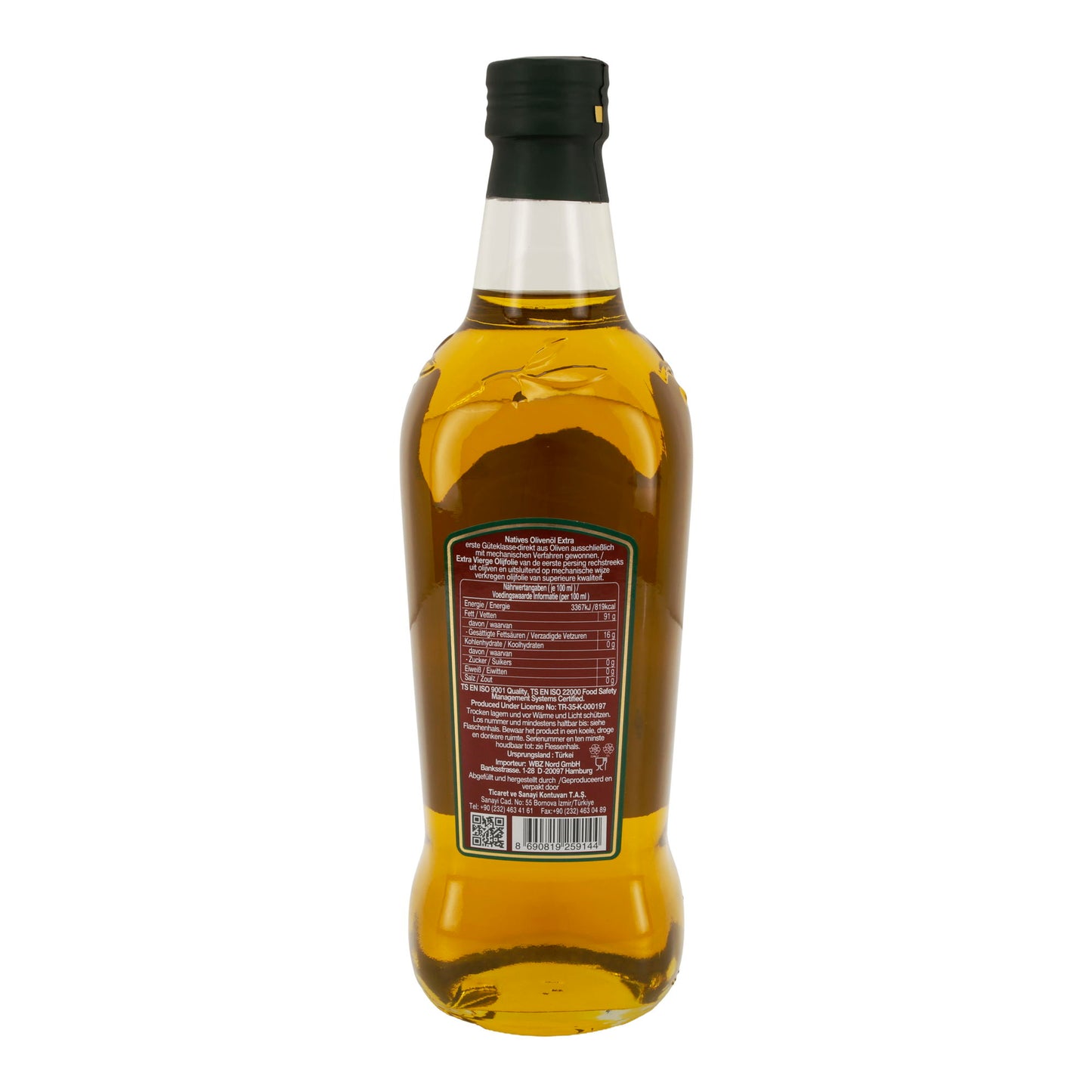 Kristal Olivenöl Extra Virgin (Bordeaux, Natives Olivenöl Extra, kaltgepresst) 1 L