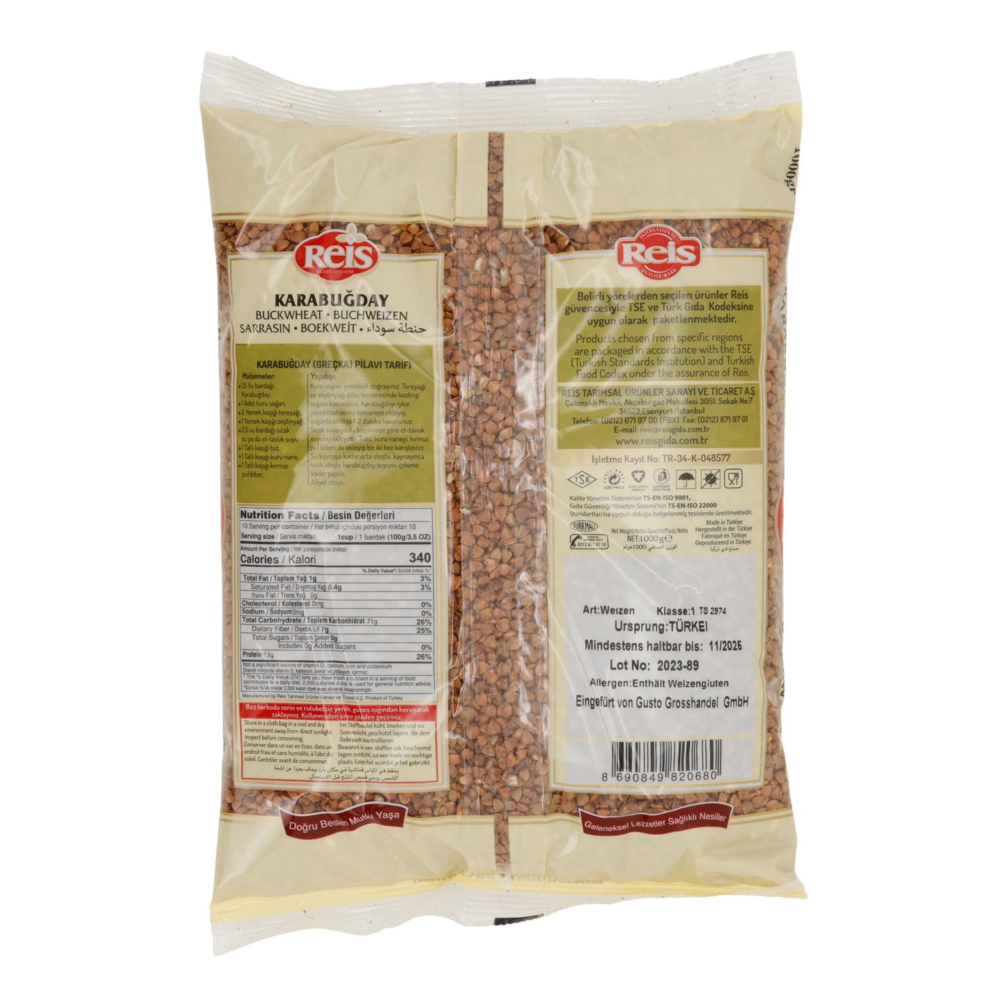 Buchweizen REIS | Hülsenfrüchte & Getreide | Naturbelassen & ballaststoffreich | 1000 g