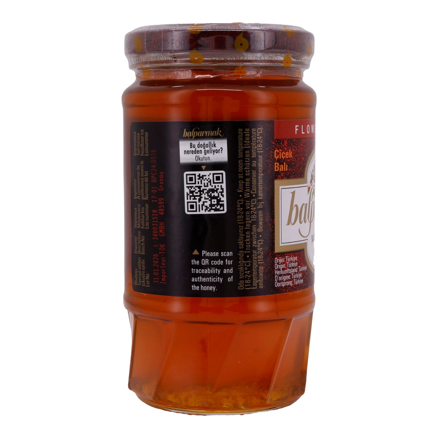 Blütenhonig Balparmak | Kavanozda | Anadolu'dan Doğal Çiçek Balı | 460 g