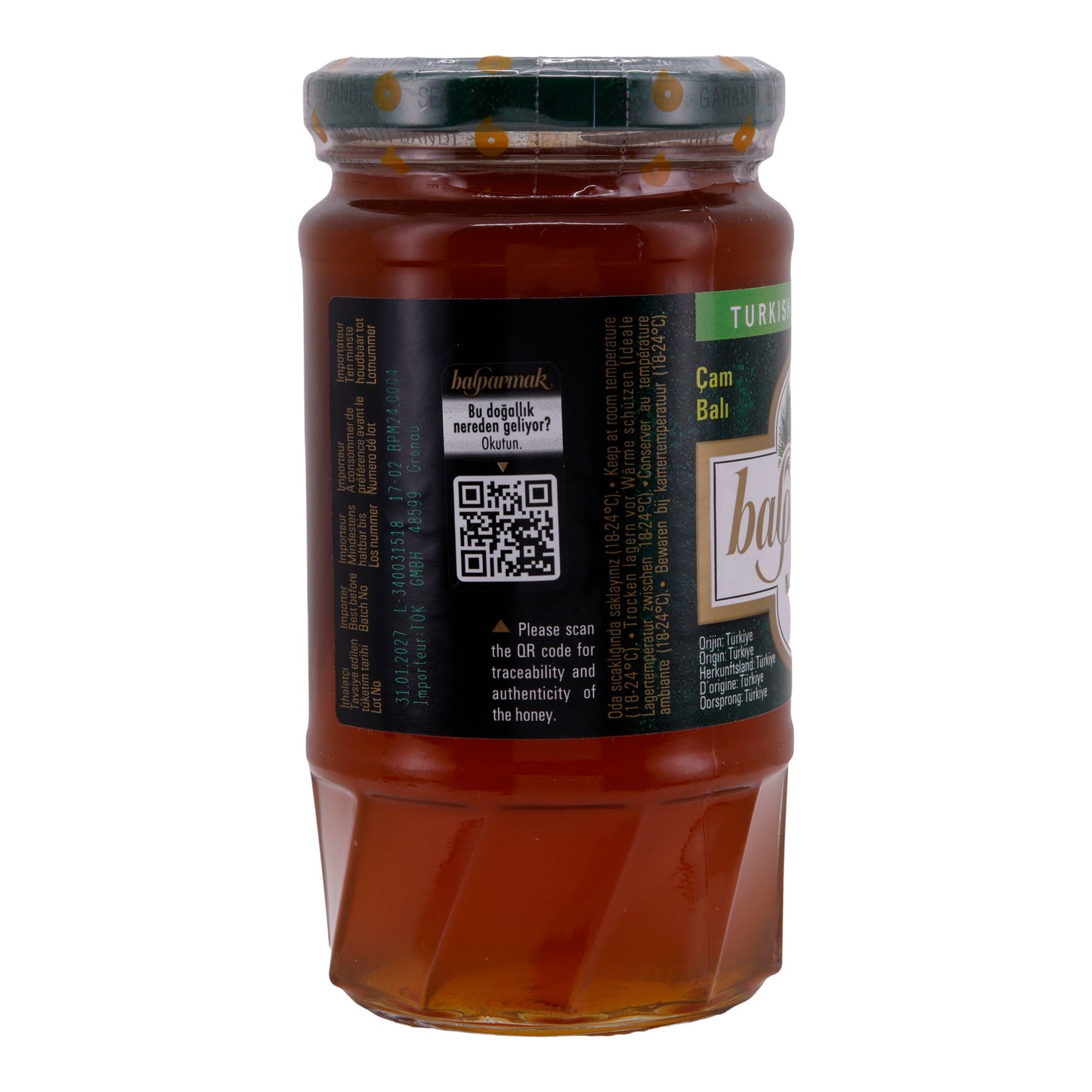 Honig Balparmak | Miel de pin turc en pot | Miel pur et naturel d'Anatolie | 460 g