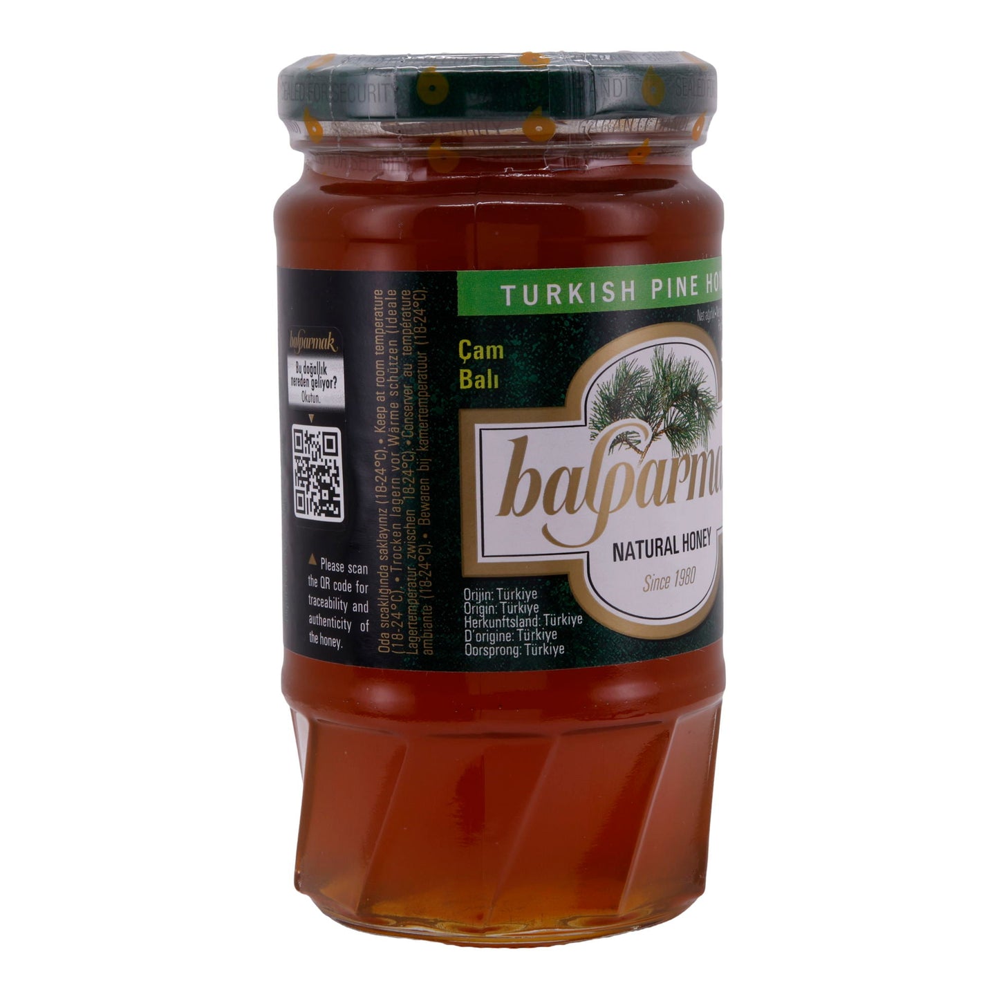 Honig Balparmak | Türkischer Pinienhonig im Glas | Reiner und natürlicher Honig aus Anatolien | 460 g BALPARMAK