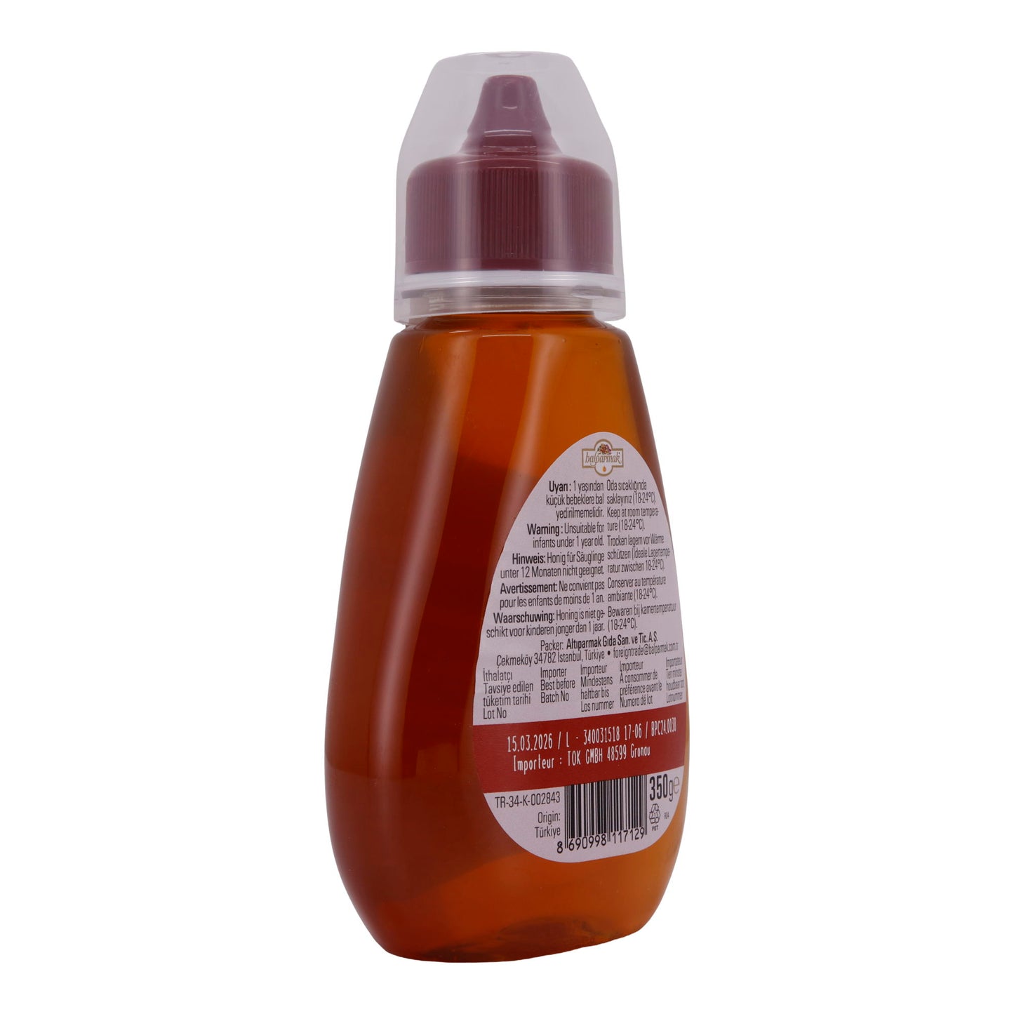 Honig Balparmak | Miel de fleurs | Miel naturel de fleurs d'Anatolie | 350 g