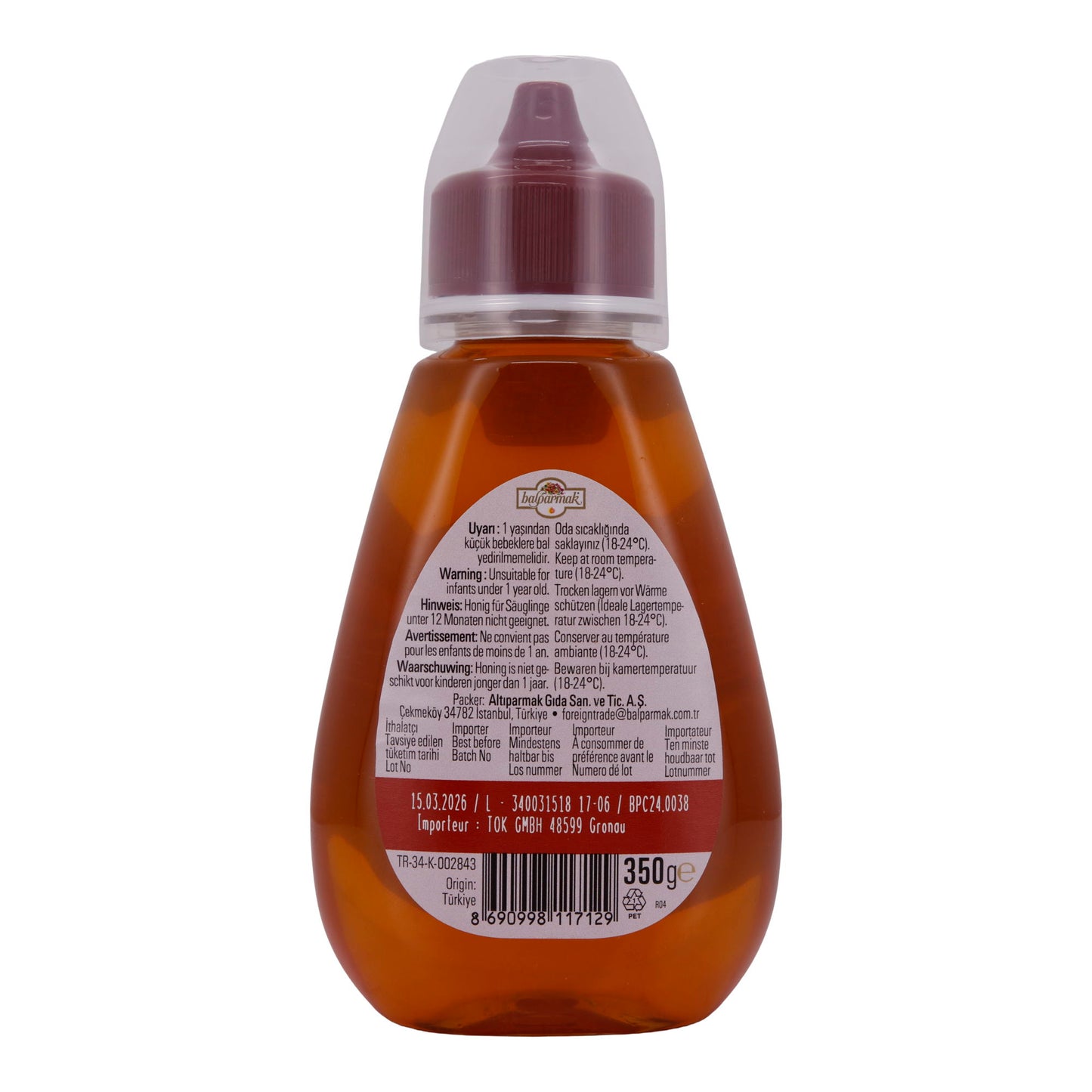 Honig Balparmak | Miel de fleurs | Miel naturel de fleurs d'Anatolie | 350 g