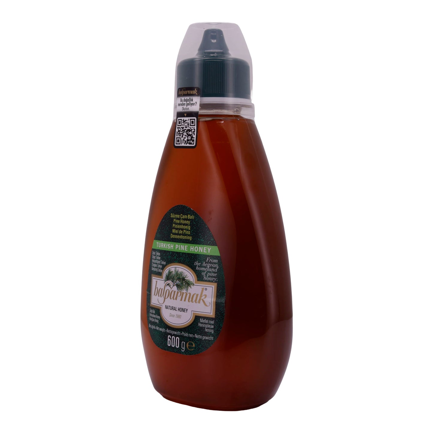 Miele di pino Balparmak | Miele di pino turco | Intenso, dalla Turchia, bottiglia squeeze | 600 g