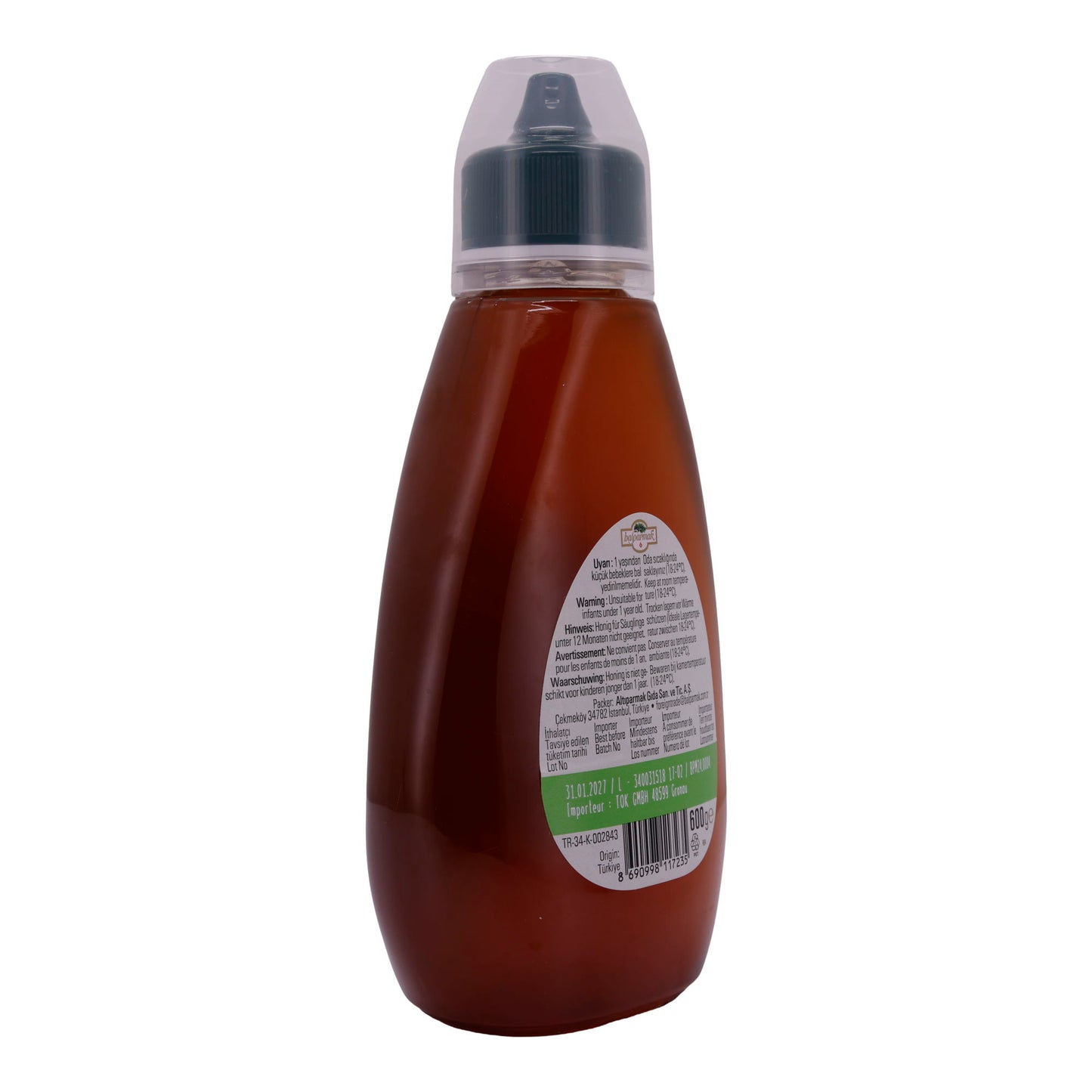 Miele di pino Balparmak | Miele di pino turco | Intenso, dalla Turchia, bottiglia squeeze | 600 g