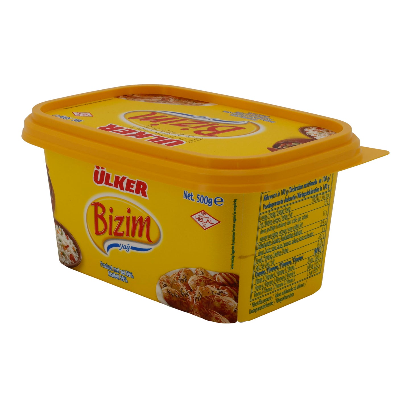 Streichfett Ülker Bizim Yağ | Pflanzenfett | Vielseitig einsetzbar für Kochen, Braten & Backen | 500 g