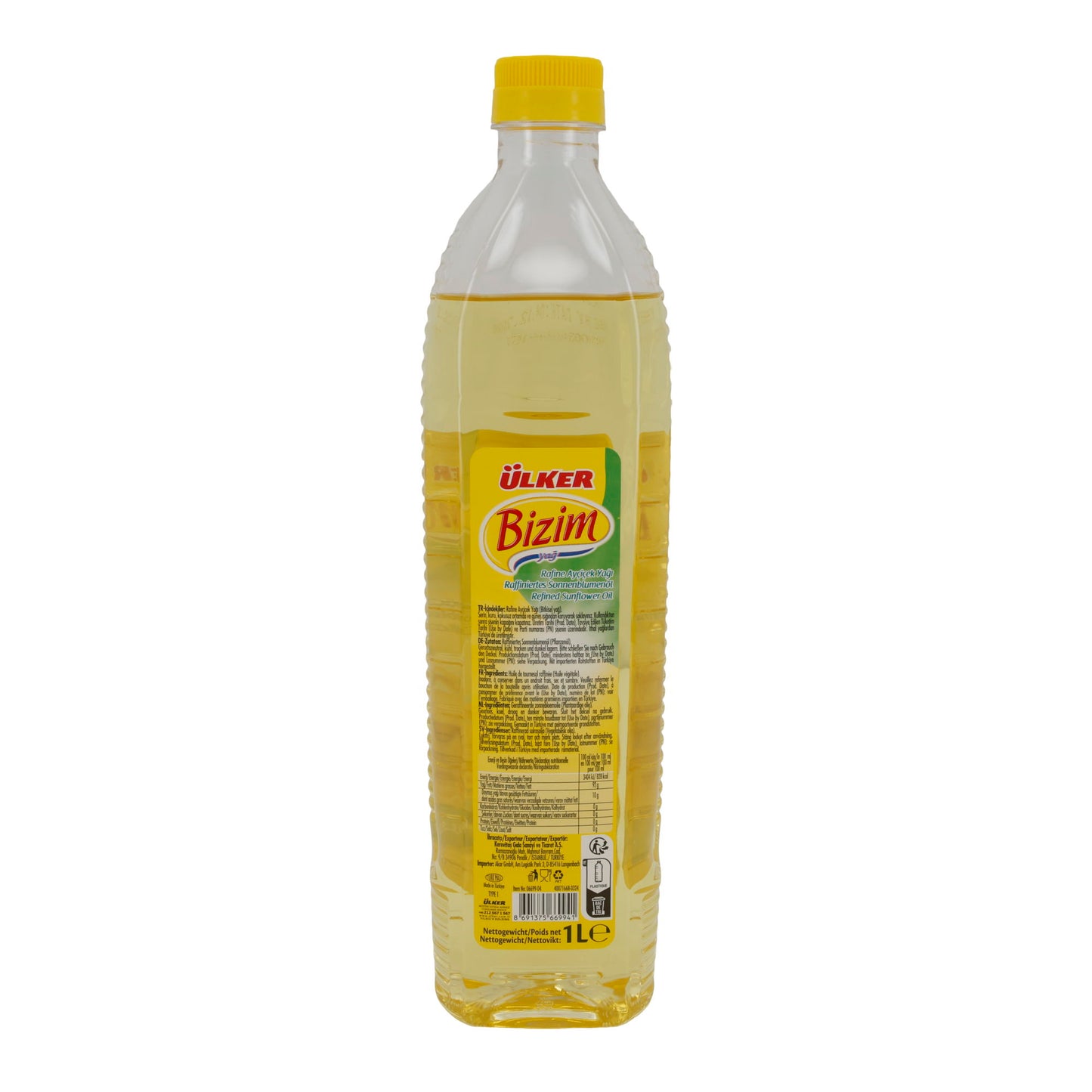 Sonnenblumenöl Ülker Bizim | Raffiniert | aus der Türkei | 1 Liter Flasche
