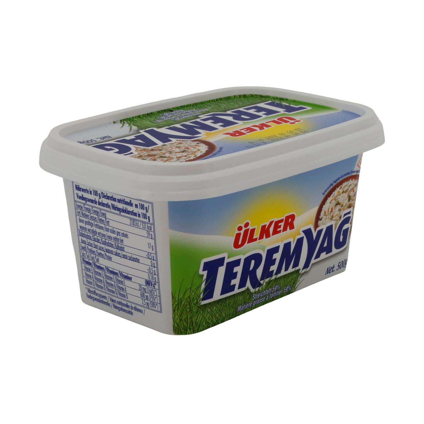Streichfett Ülker Teremyağ | Pflanzenfett | Vielseitiges Streichfett für Brot | 500 g
