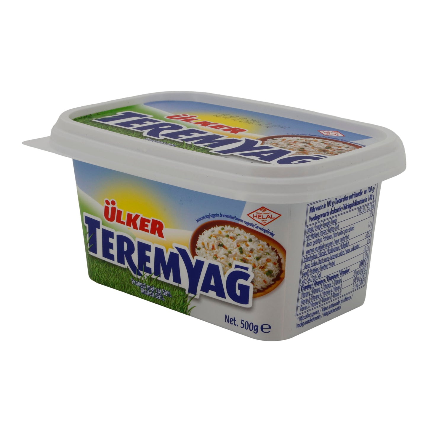 Streichfett Ülker Teremyağ | Pflanzenfett | Vielseitiges Streichfett für Brot | 500 g