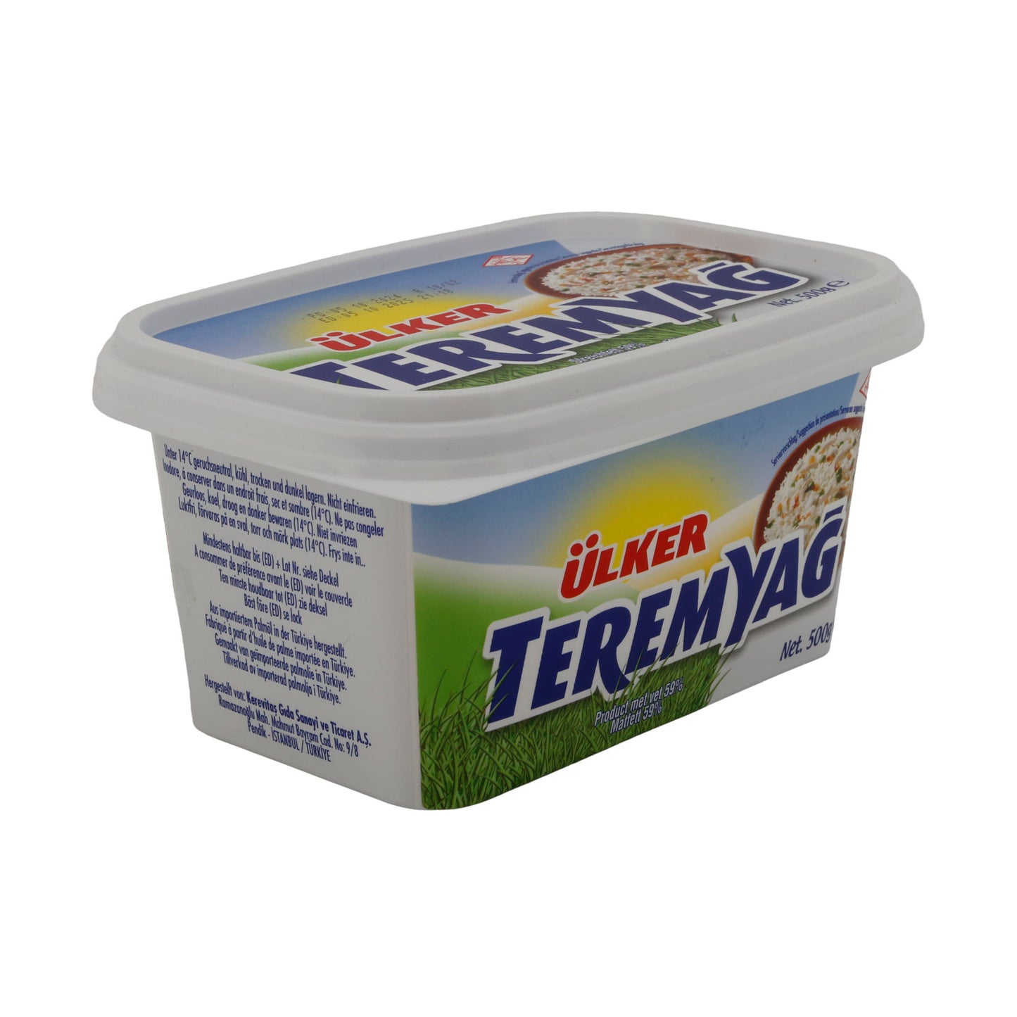 Streichfett Ülker Teremyağ | Pflanzenfett | Vielseitiges Streichfett für Brot | 500 g