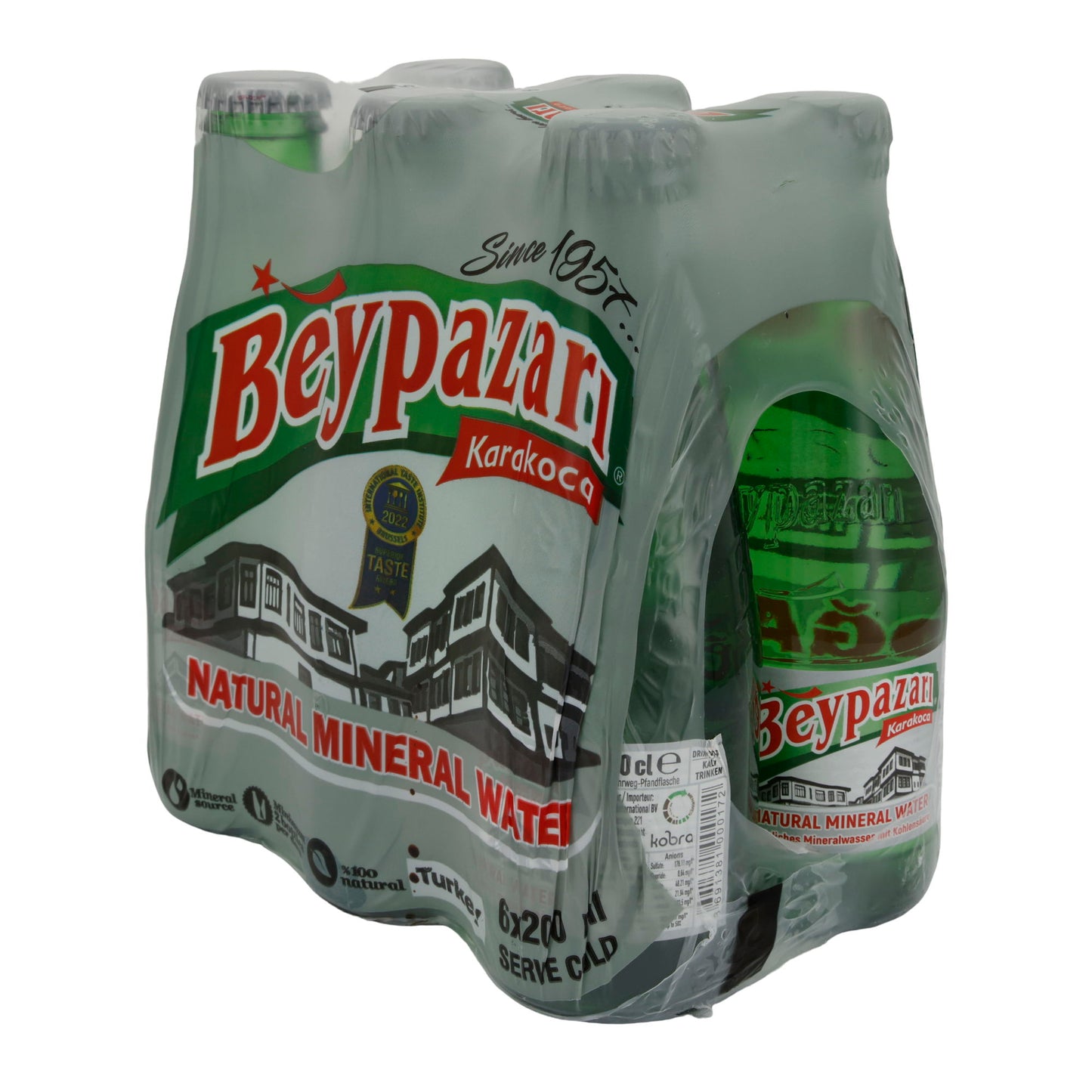 Mineralwasser Beypazarı Karakoca | Doğal Mineralli Su | Türkiye'den Taze Mineralli Su | 6 × 200 ml