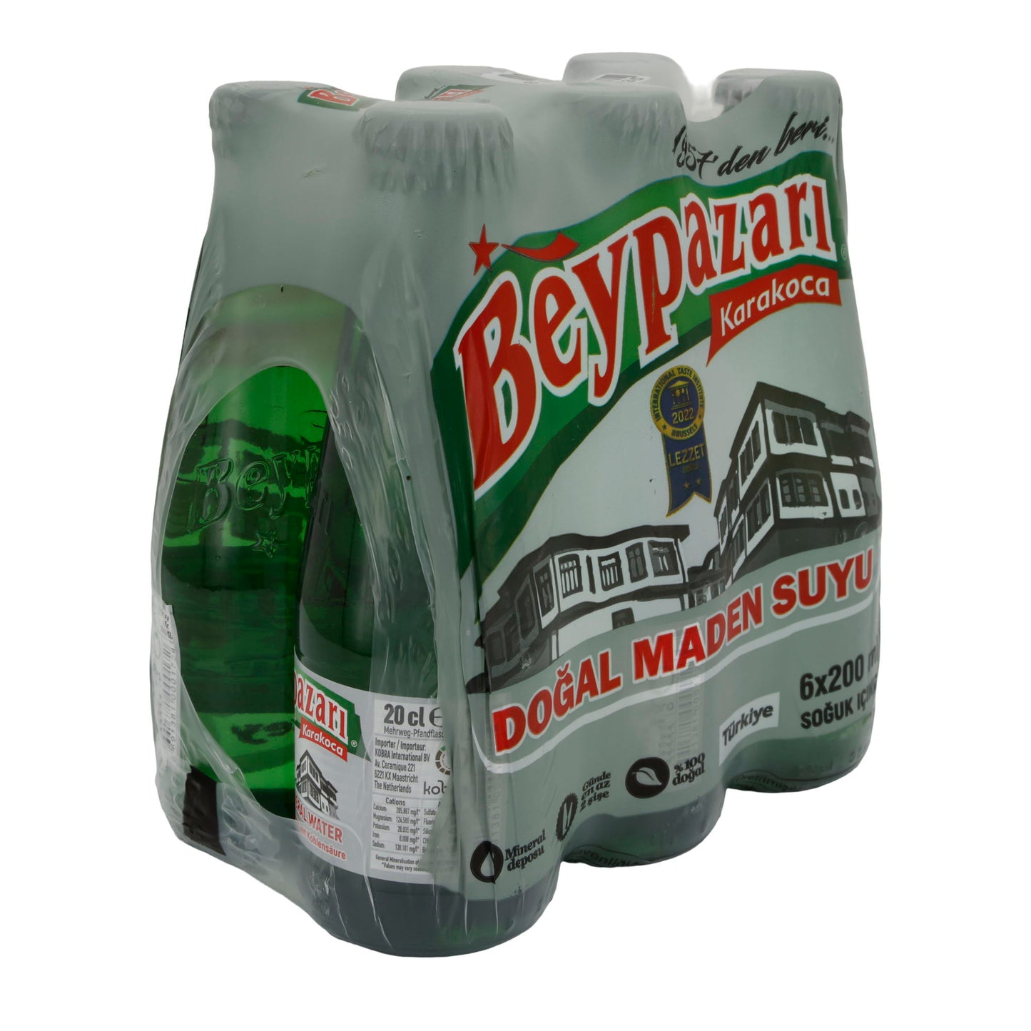 Mineralwasser Beypazarı Karakoca | Doğal Mineralli Su | Türkiye'den Taze Mineralli Su | 6 × 200 ml