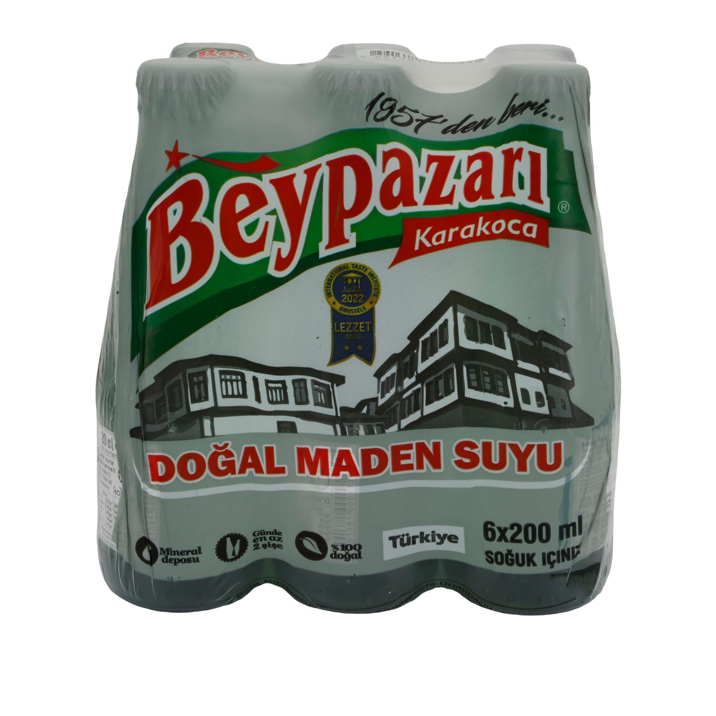 Mineralwasser Beypazarı Karakoca | Doğal Mineralli Su | Türkiye'den Taze Mineralli Su | 6 × 200 ml