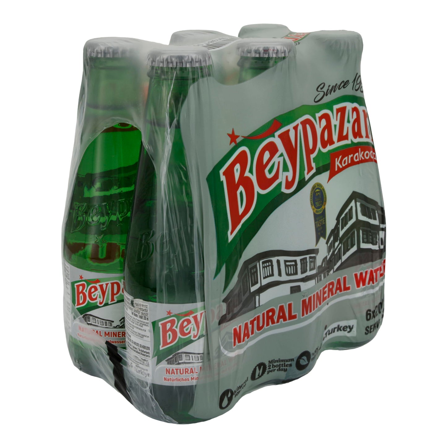 Mineralwasser Beypazarı Karakoca | Doğal Mineralli Su | Türkiye'den Taze Mineralli Su | 6 × 200 ml