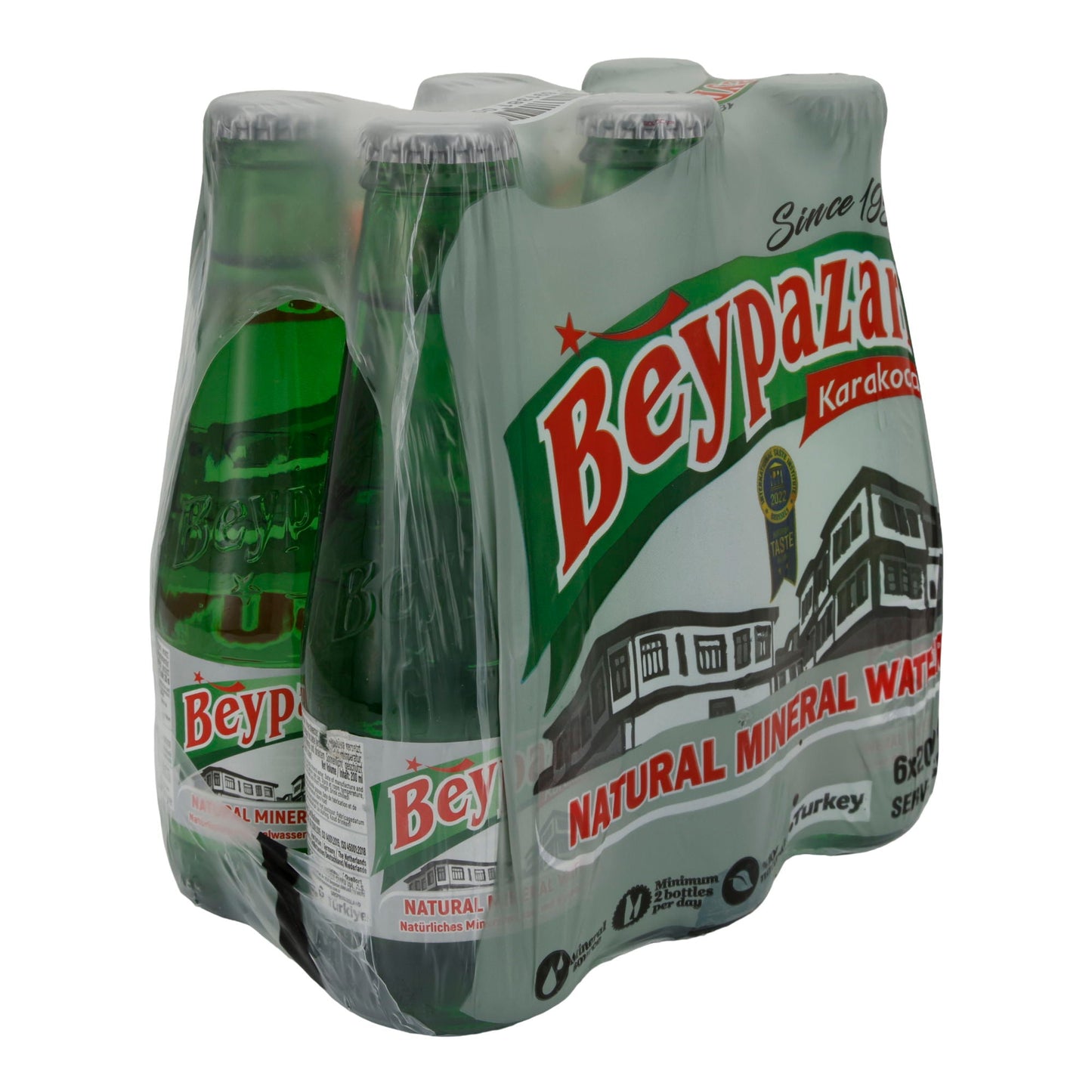 Mineralwasser Beypazarı Karakoca | Natural Mineral Water | Frisches Mineralwasser aus der Türkei | 6 × 200 ml BEYPAZARI