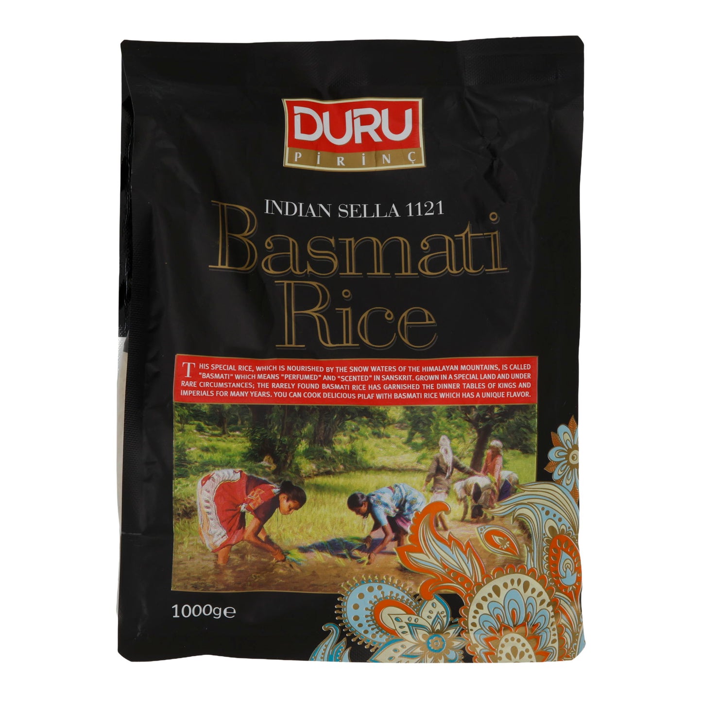 Reis Duru Basmati | Chicchi lunghi | Indian Sella 1121 | 1000 g