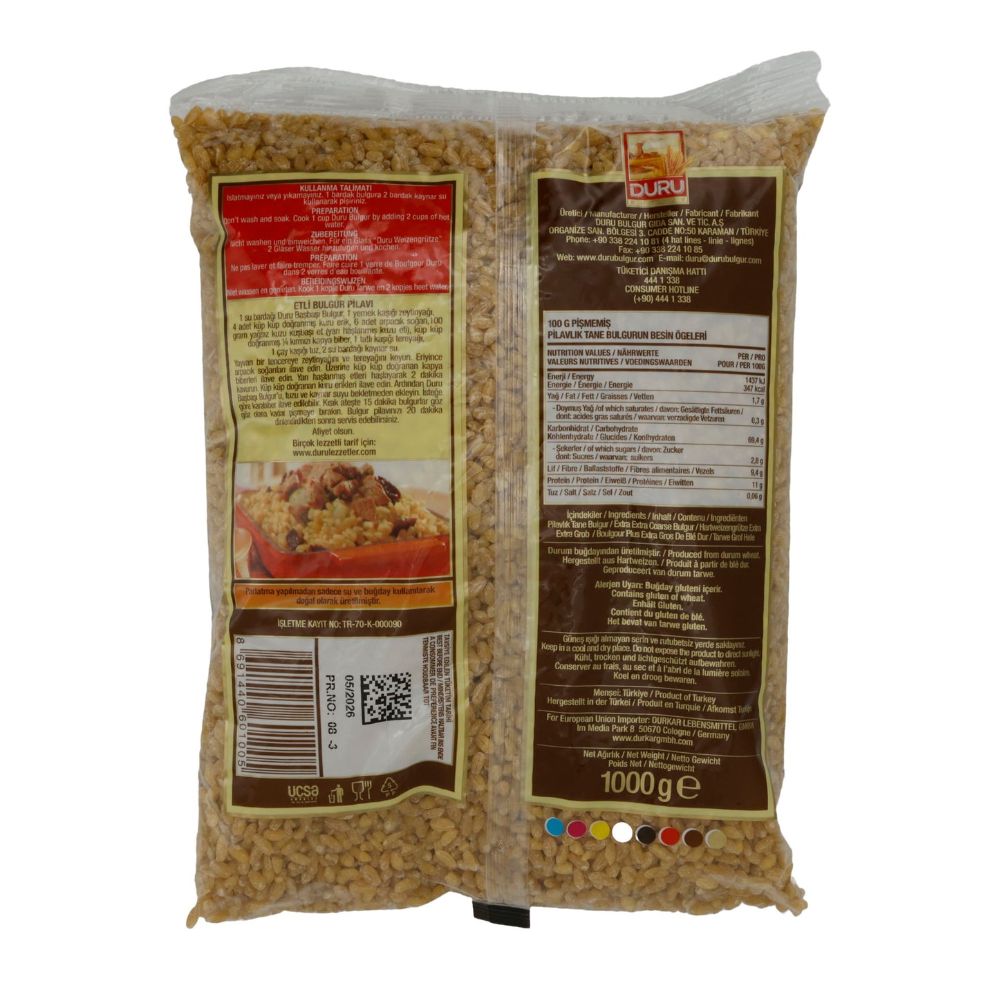 Bulgur Duru | Coarse Bulgur | Extra coarse, for hearty dishes | 1000 g