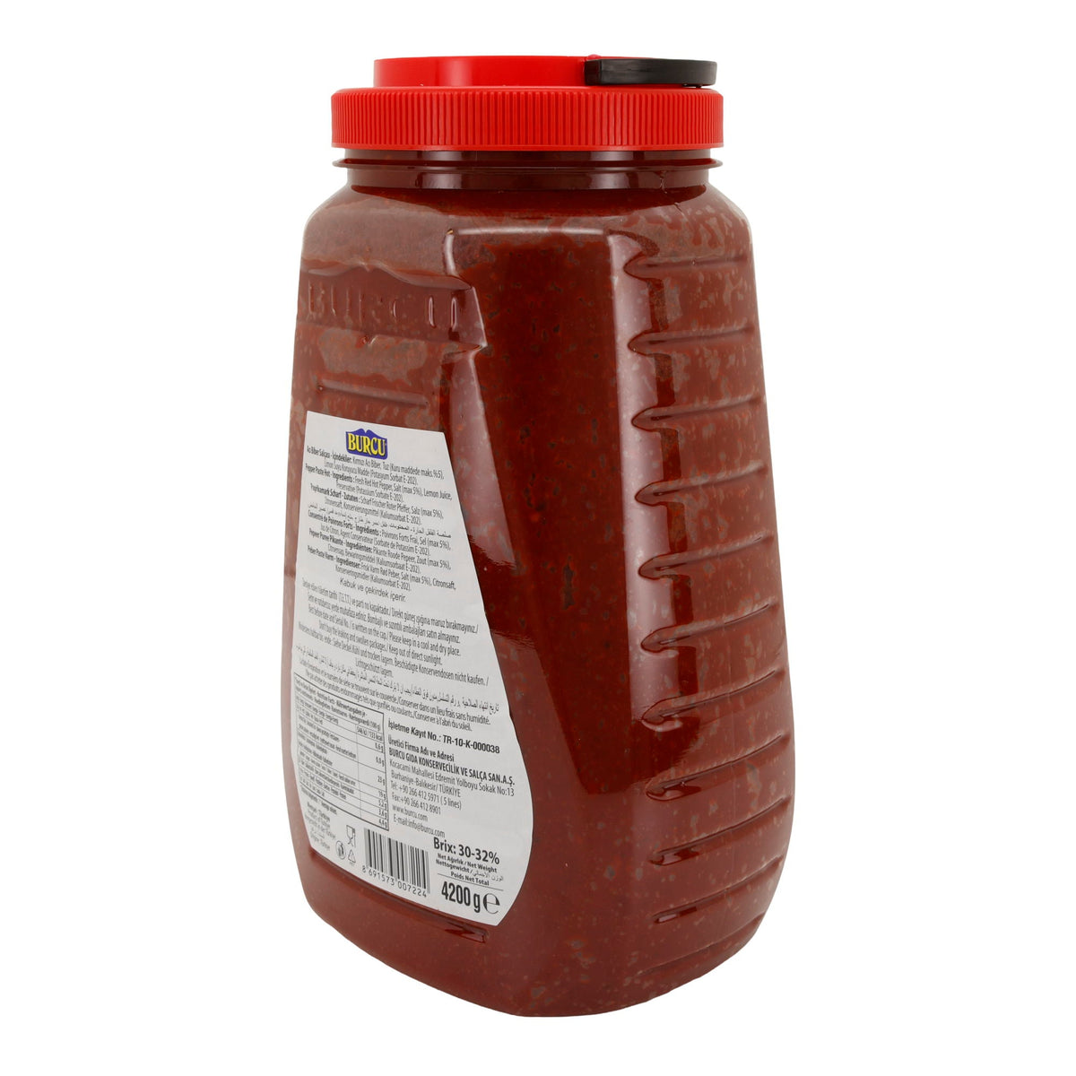 Paprikamark Burcu | Paprika-Paste SCHARF mit mind. 30% | 4,2 kg BURCU