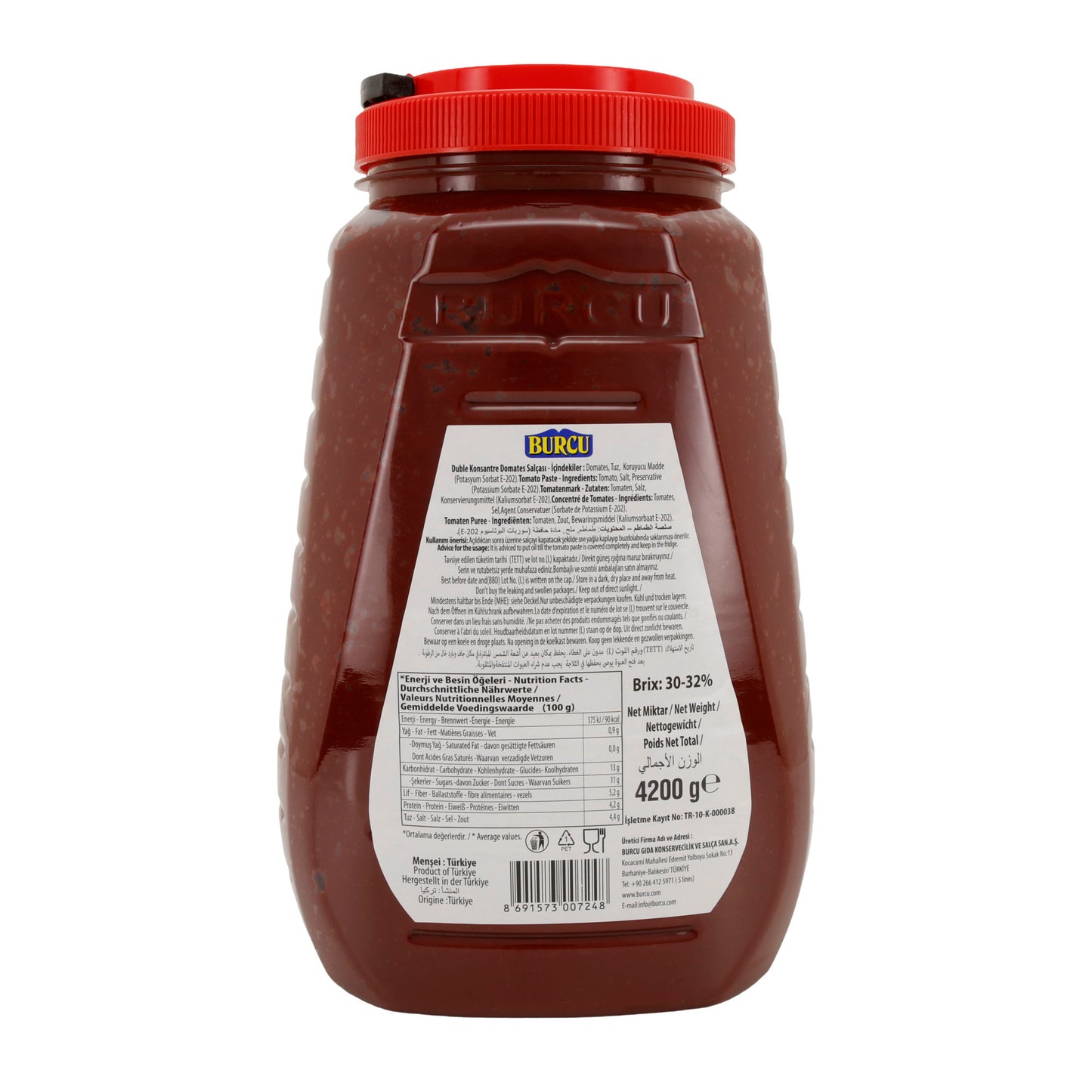Burcu Tomatenpaste | Domates Salcasi | Antep Tipi | 4200 g
