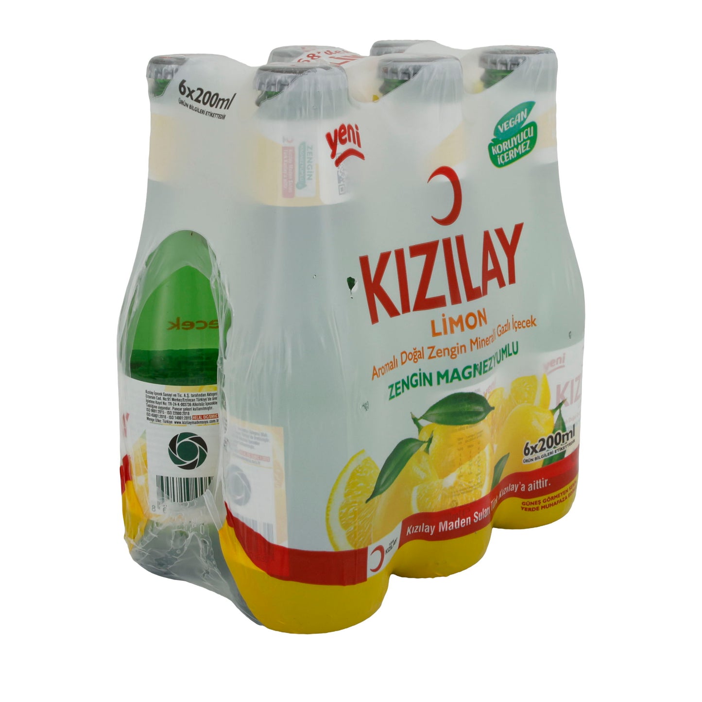 Acqua minerale Kizilay | Limone | Rinfrescante, gusto limone | 6 x 200 ml