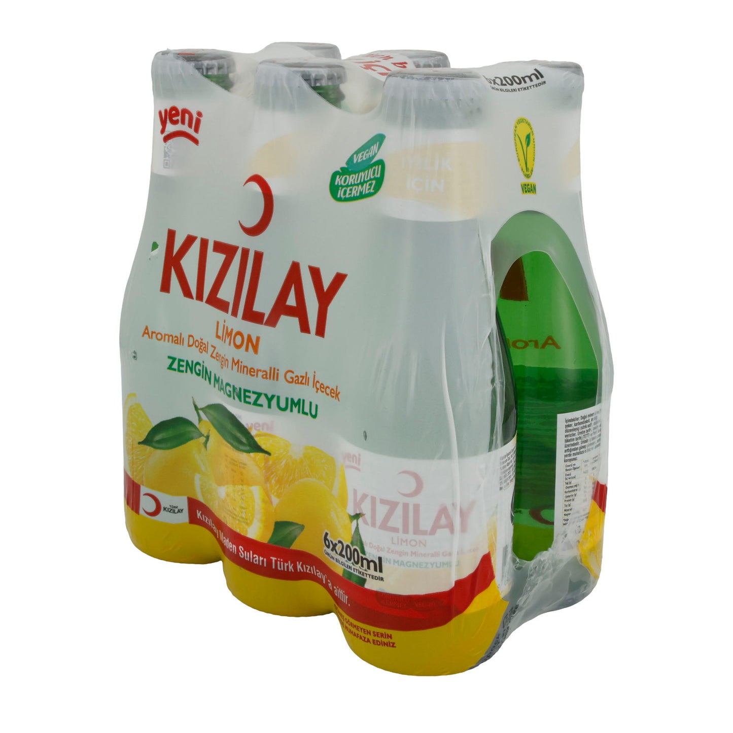 Acqua minerale Kizilay | Limone | Rinfrescante, gusto limone | 6 x 200 ml