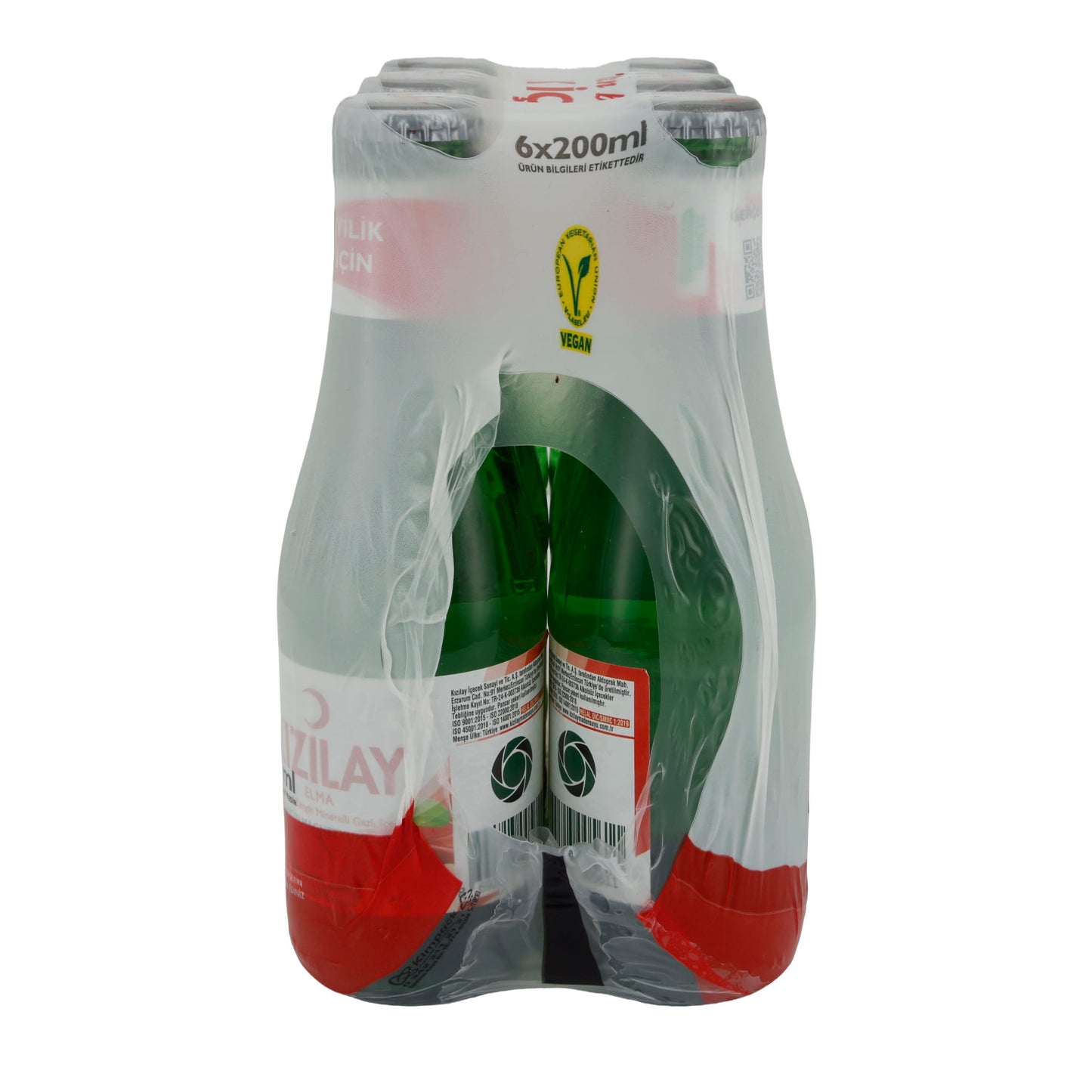 Acqua minerale Kızılay | Mela | Aromatico, naturale | 6 x 200 ml